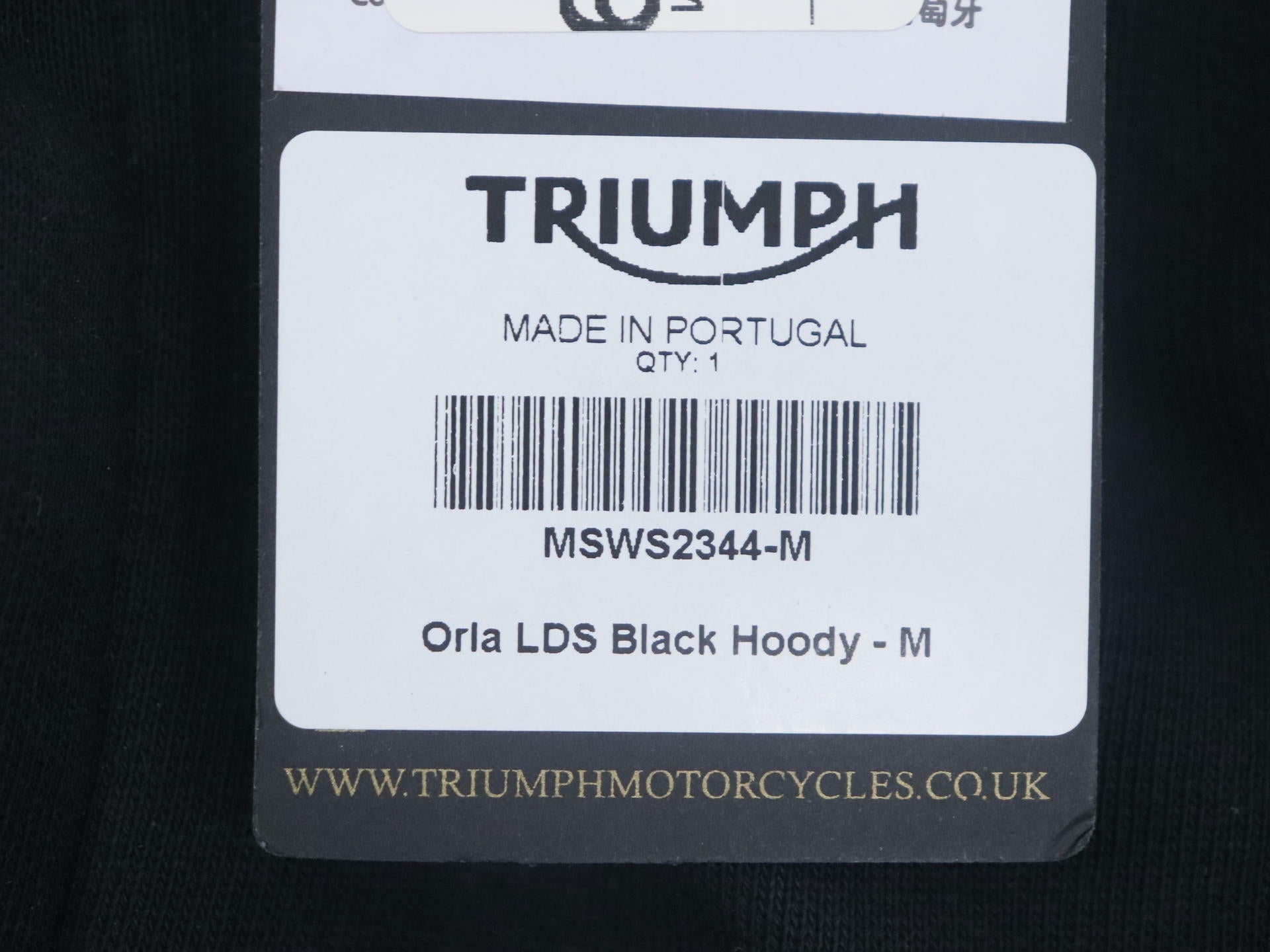 Triumph Orla Hoodie Womens Medium Black Sweatshirt MSWS2344-M -OPEN BOX