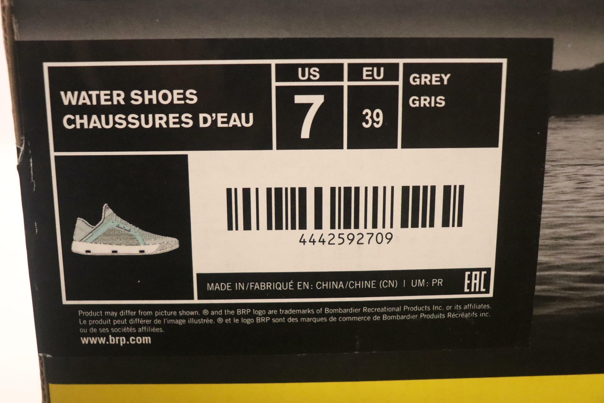 Sea-Doo Water Shoes Unisex Size 7 Grey Purple Teal 4442592709 - Open Box