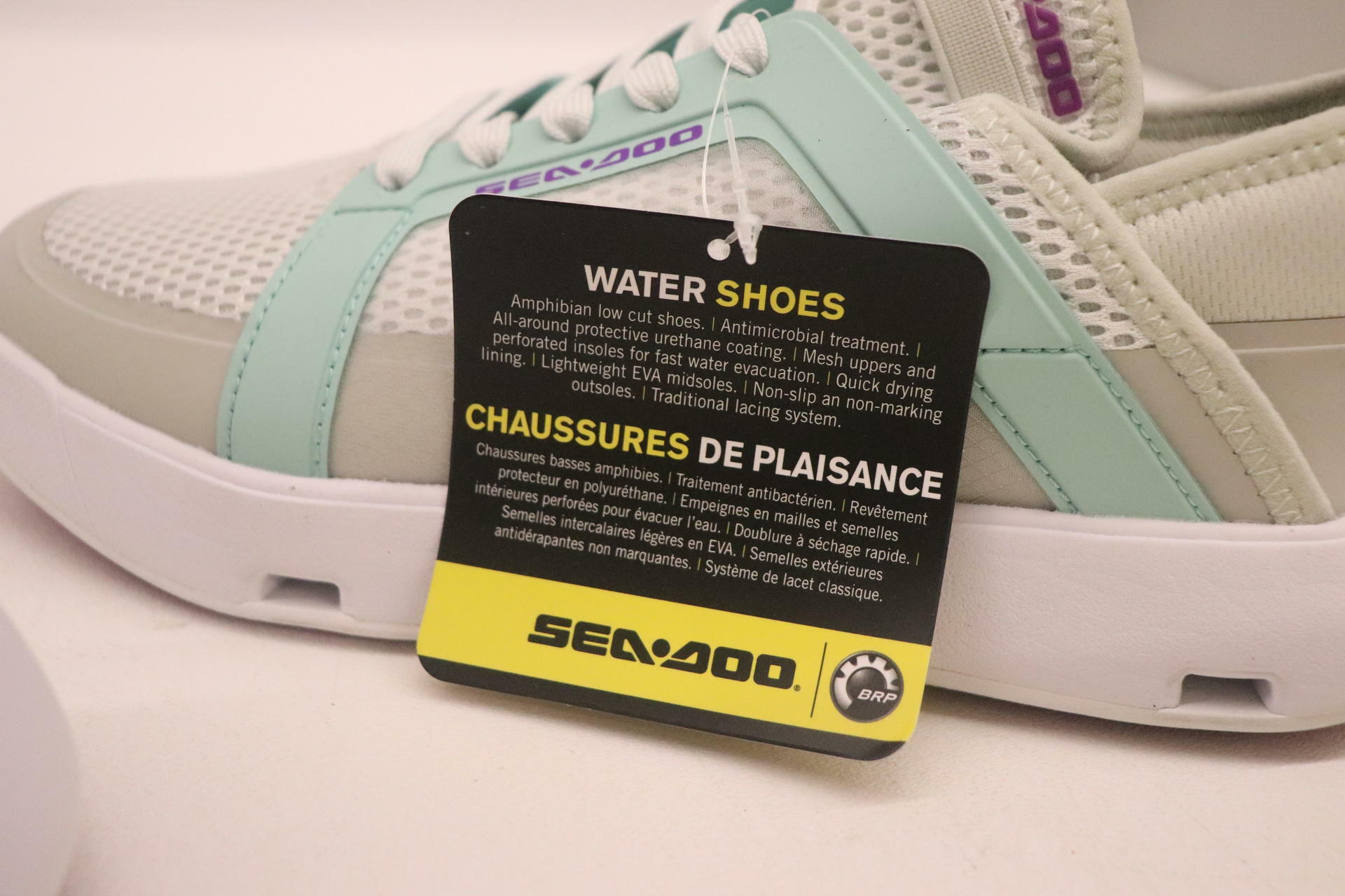 Sea-Doo Water Shoes Unisex Size 7 Grey Purple Teal 4442592709 - Open Box