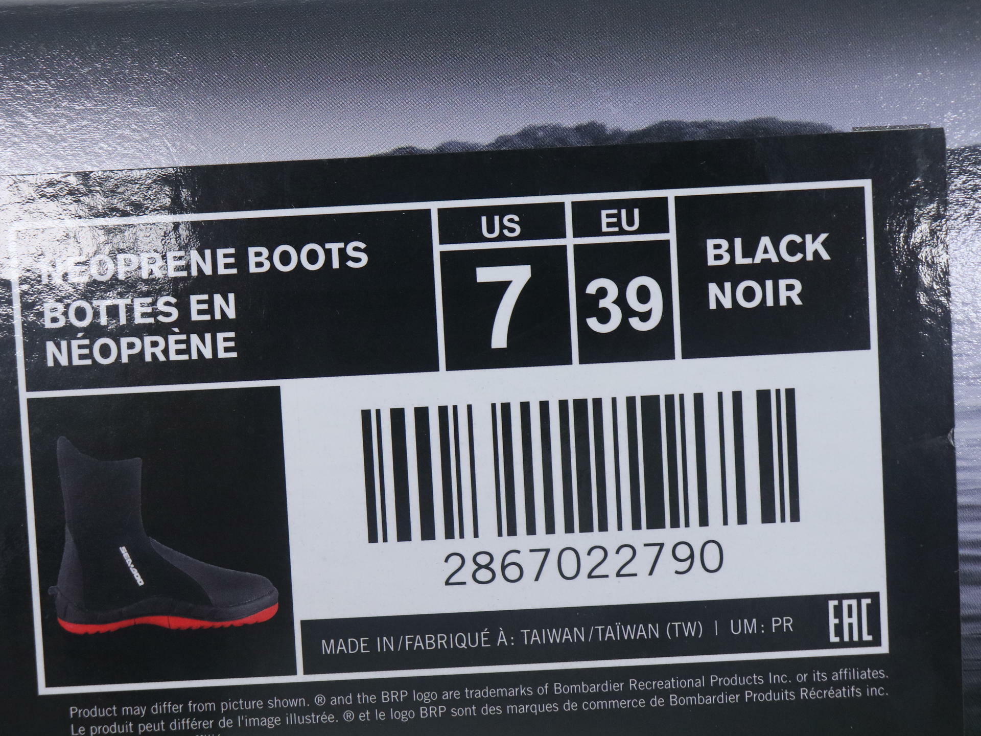 Sea-Doo Neoprene Booties Water Shoes Unisex Adult Sz 7 PWC 2867022790 - Open Box