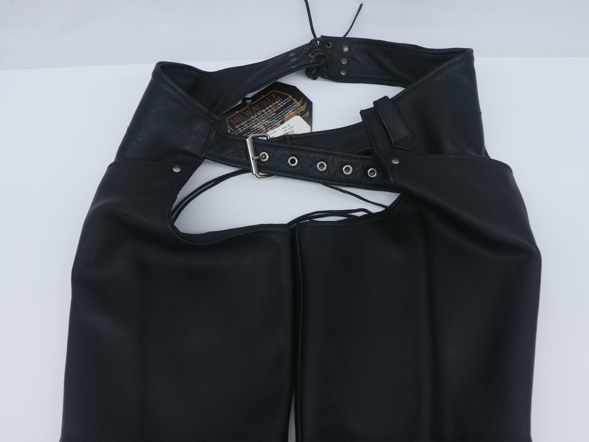 OPEN BOX - Milwaukee Leather Chaps w/Hip Pocket BLACK - WOMENS 2XL - ML1173-2XL