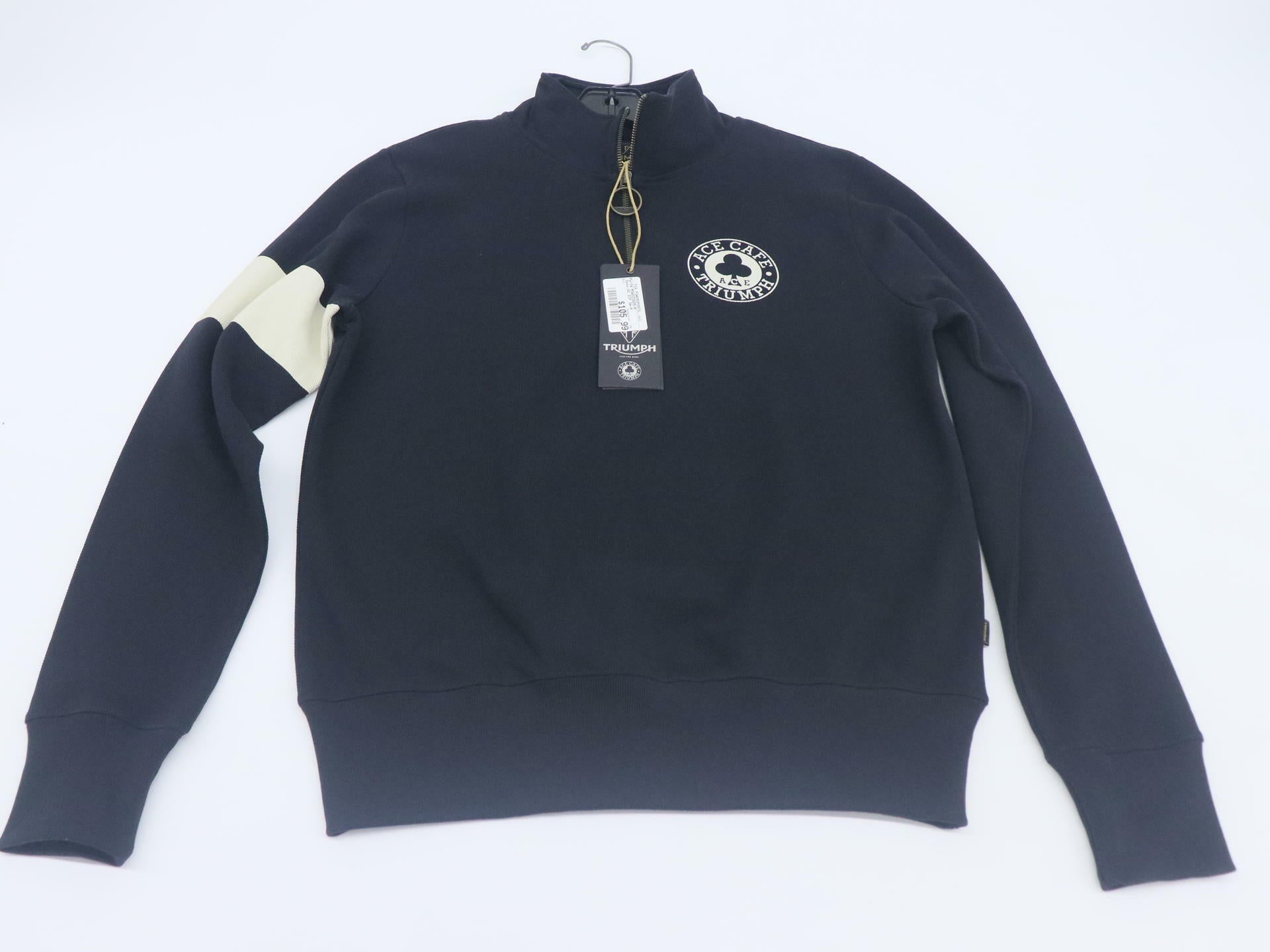 Triumph Ace Cafe Women's Quarter Zip Sweatshirt Medium MSWS23805-M -OPEN BOX