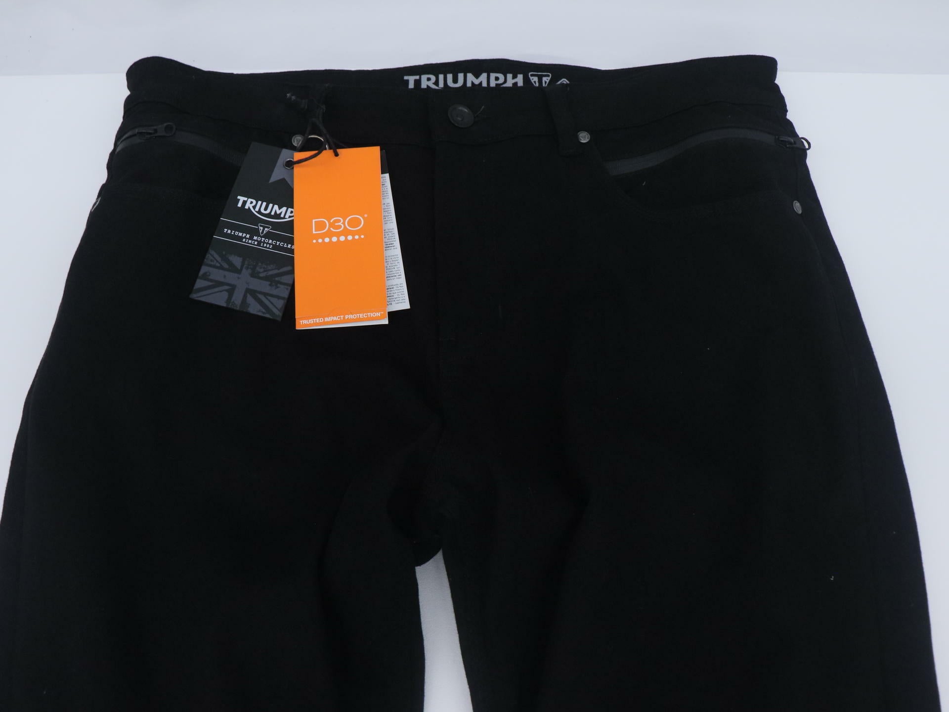 Triumph Riding Jeans Pure Black Mens 40R MDJS17117-40R -OPEN BOX