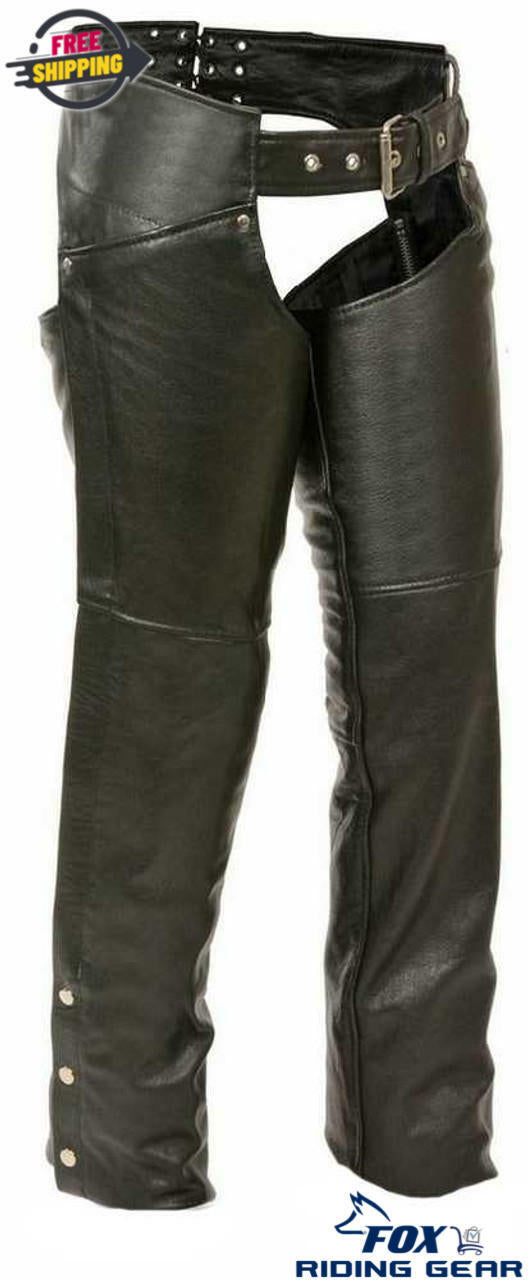 OPEN BOX - Milwaukee Leather Chaps w/Hip Pocket BLACK - WOMENS 4XL - ML1173-4X