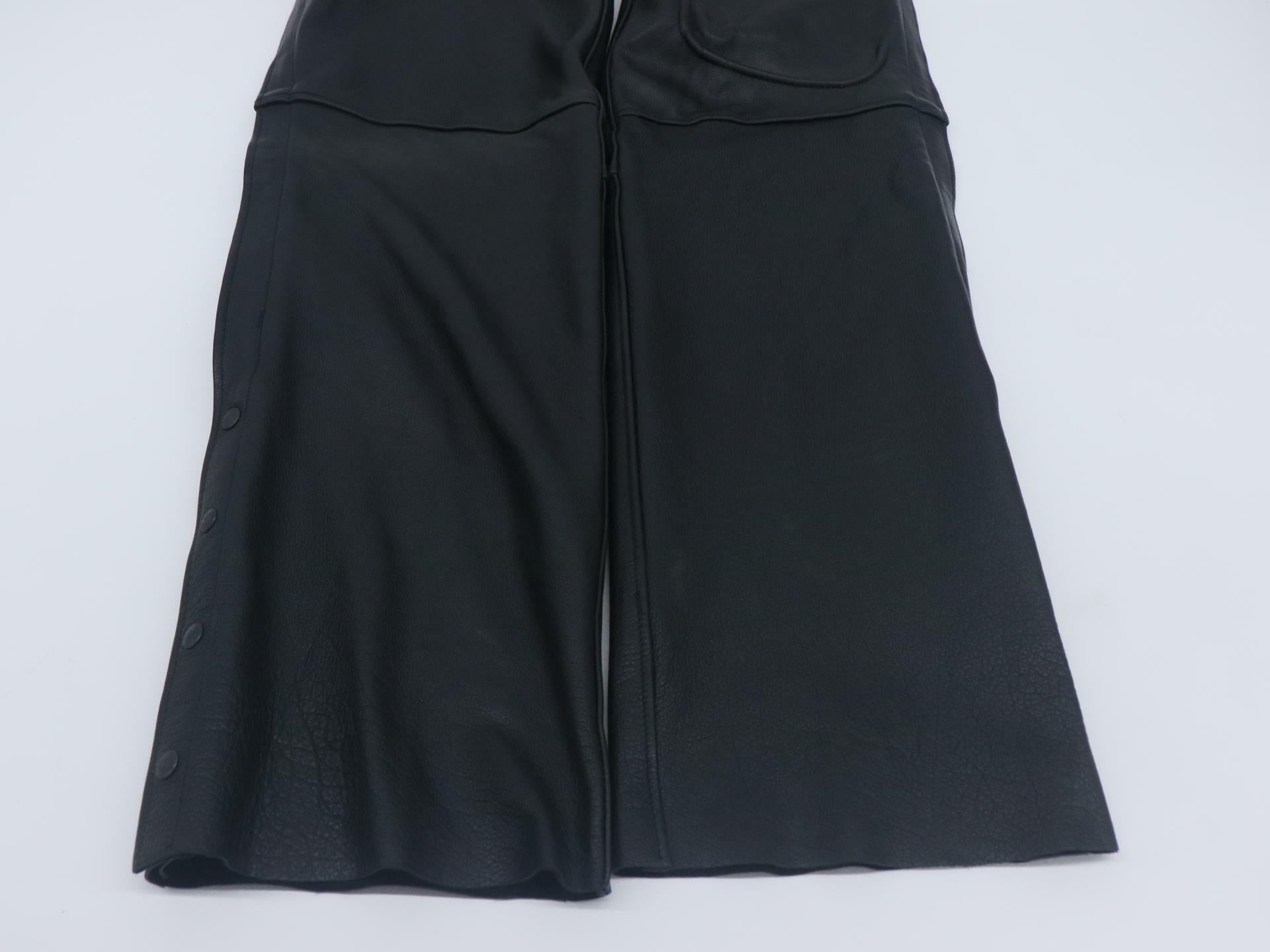 OPEN BOX - Milwaukee Leather Chaps Patch 3-Pockets BLACK - MENS 2XL - ML1766-2XL