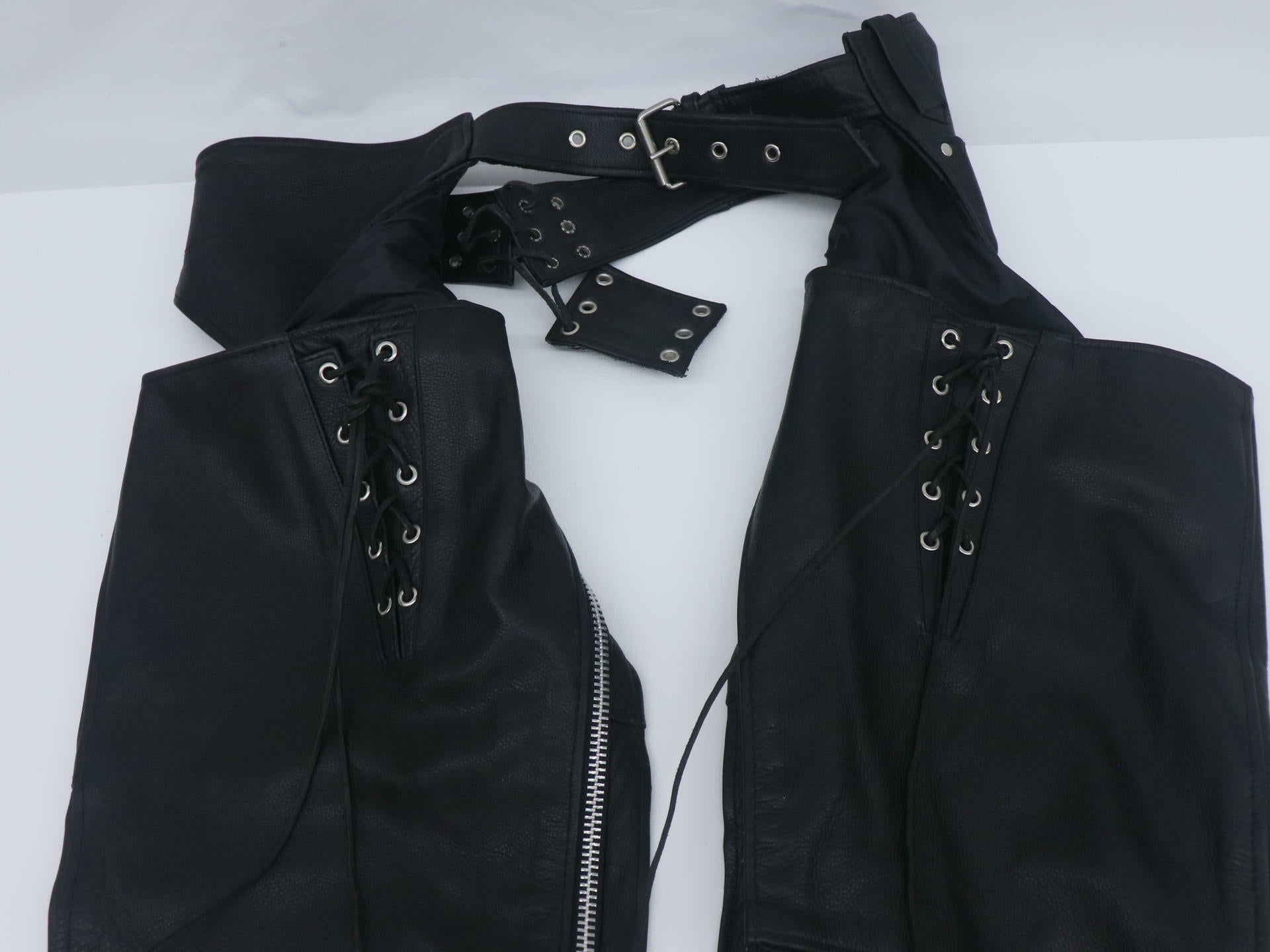 Milwaukee Leather Womens 5XL Black Leather Chaps Hip Pocket ML1173-5X - Open Box