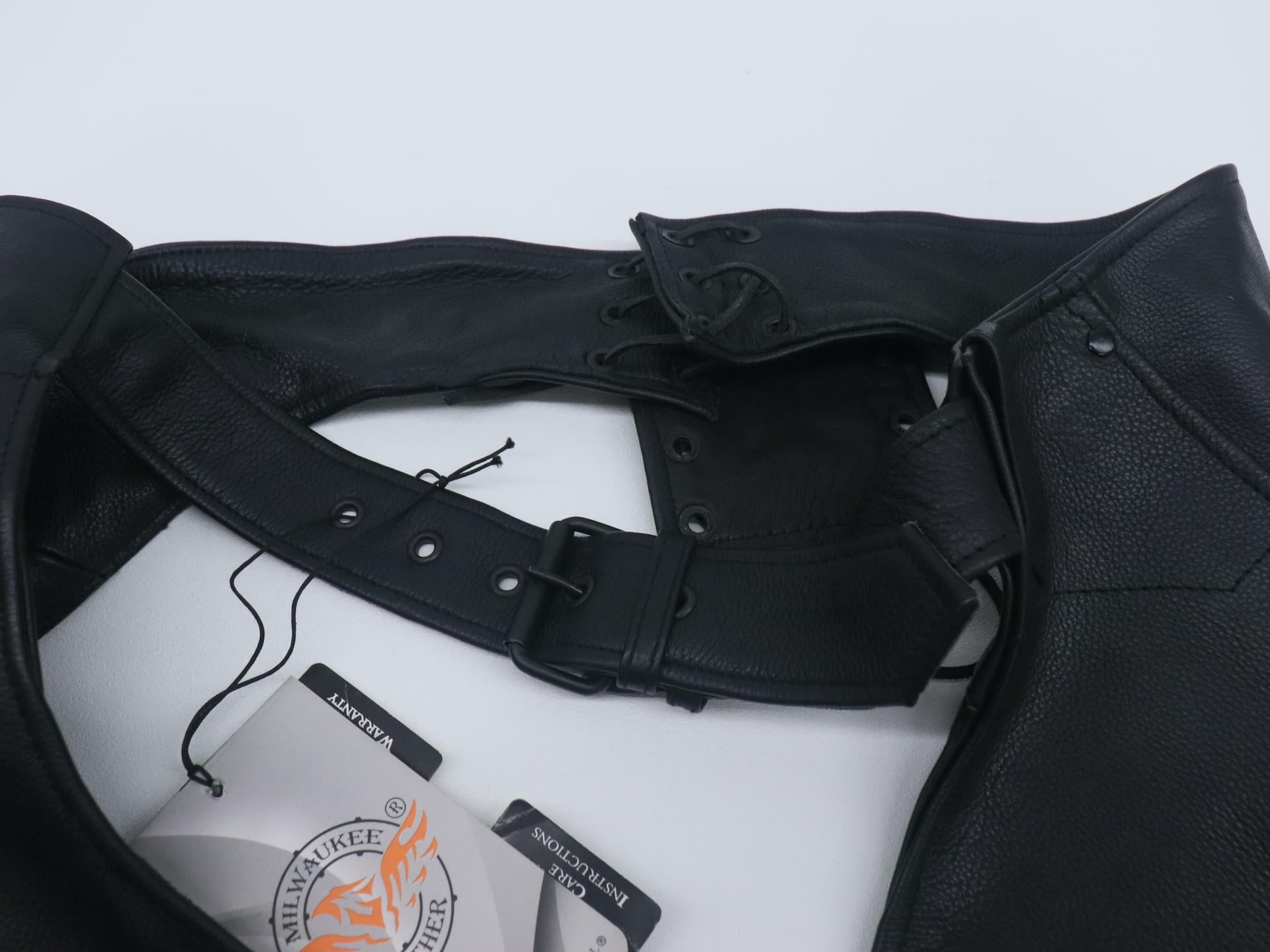 Milwaukee Leather Mens Motorcycle Chaps Black 3-Pocket 2XL ML1766-2XL - Open Box