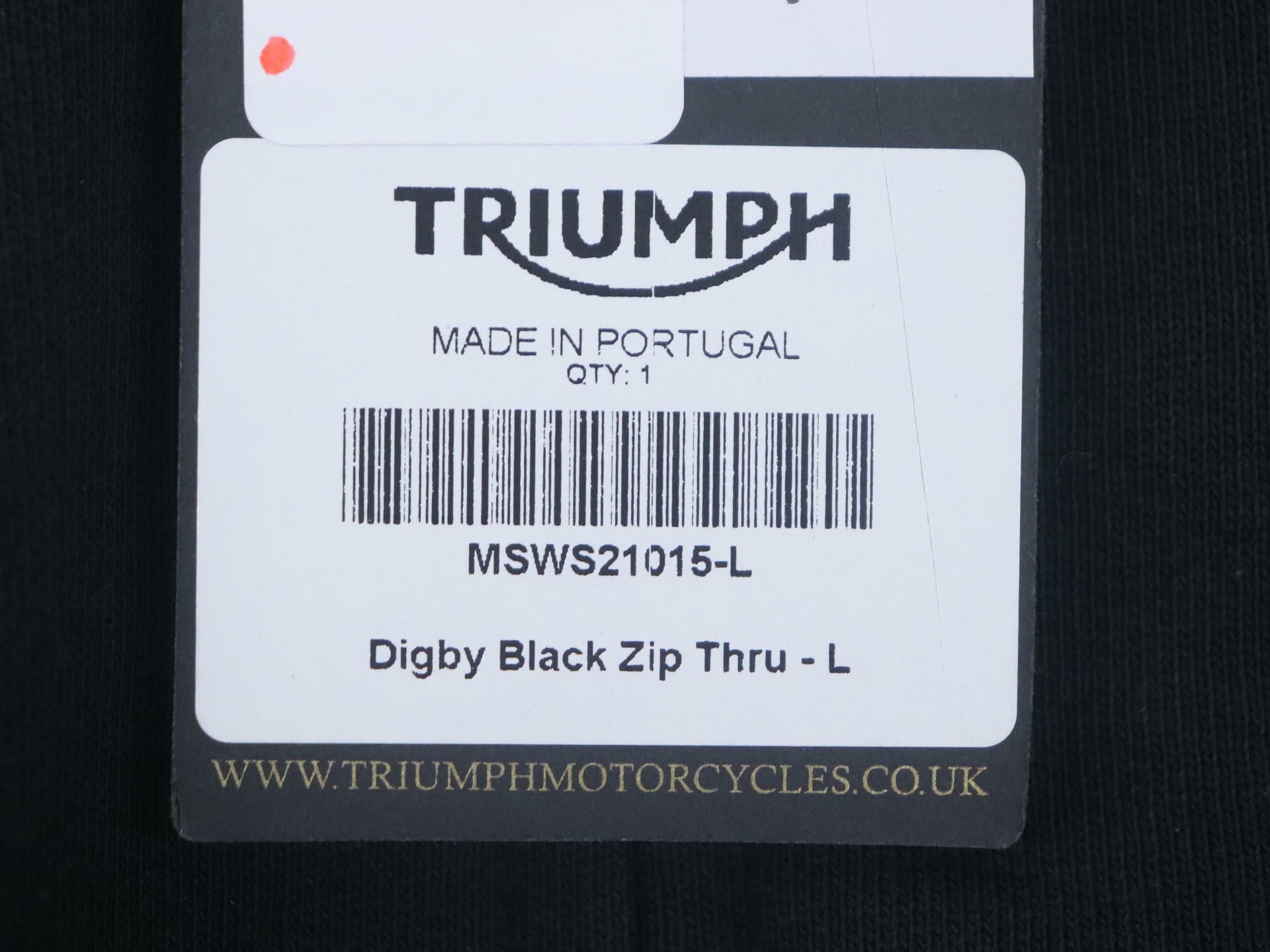 Triumph Zip-Up Hoodie Digby Sweatshirt - MENS LARGE - MSWS21015-L - Open Box