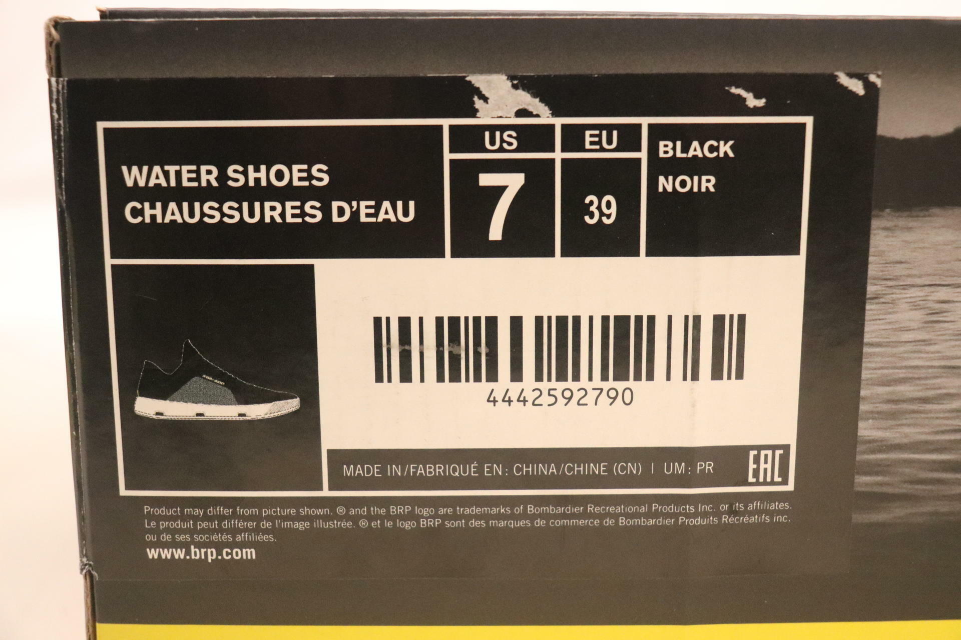 Sea-Doo Water Shoes Black Unisex Size 7 Boating PWC 4442592790 - Open Box