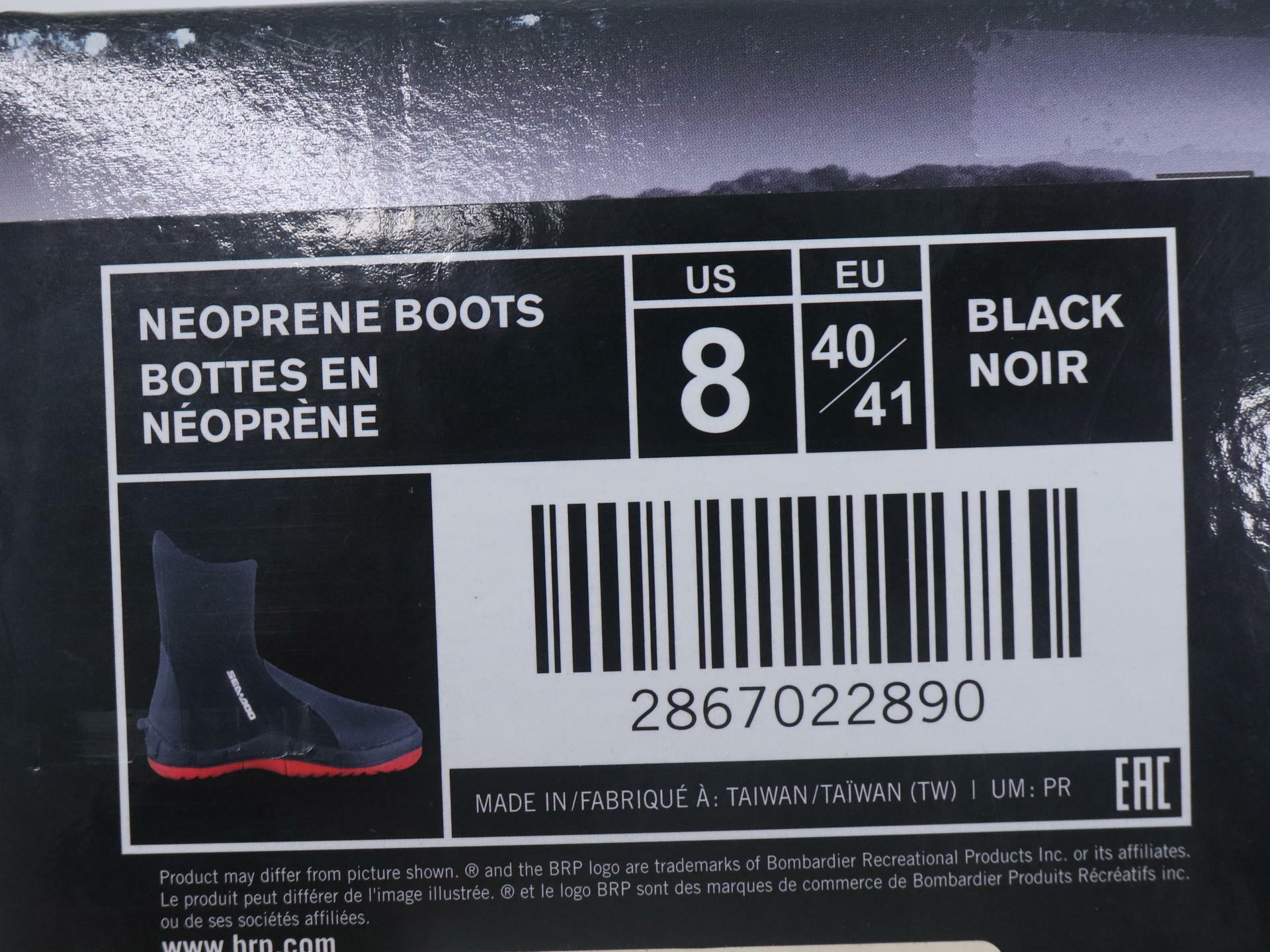 OPEN BOX - Sea-Doo Neoprene Booties Water Shoe - Unisex ADULT sz8 - 2867022890