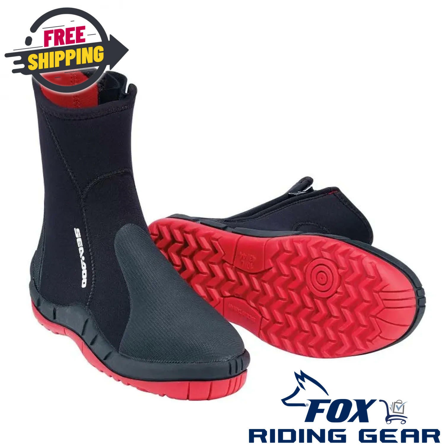 Sea-Doo Neoprene Booties Water Shoes Unisex Adult Sz 7 PWC 2867022790 - Open Box