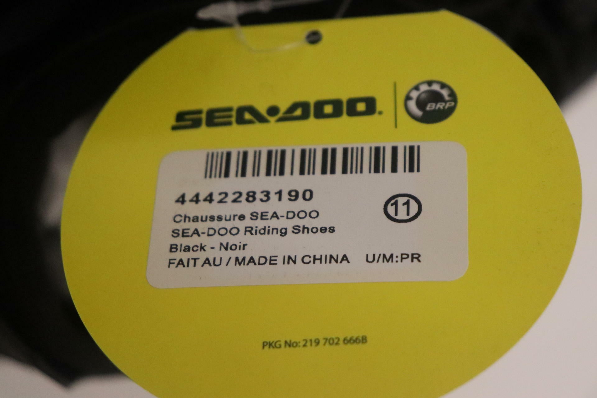 OPEN BOX - Sea-Doo Riding Shoes w/Quick Laces BLACK - MENS sz11 - 4442283190