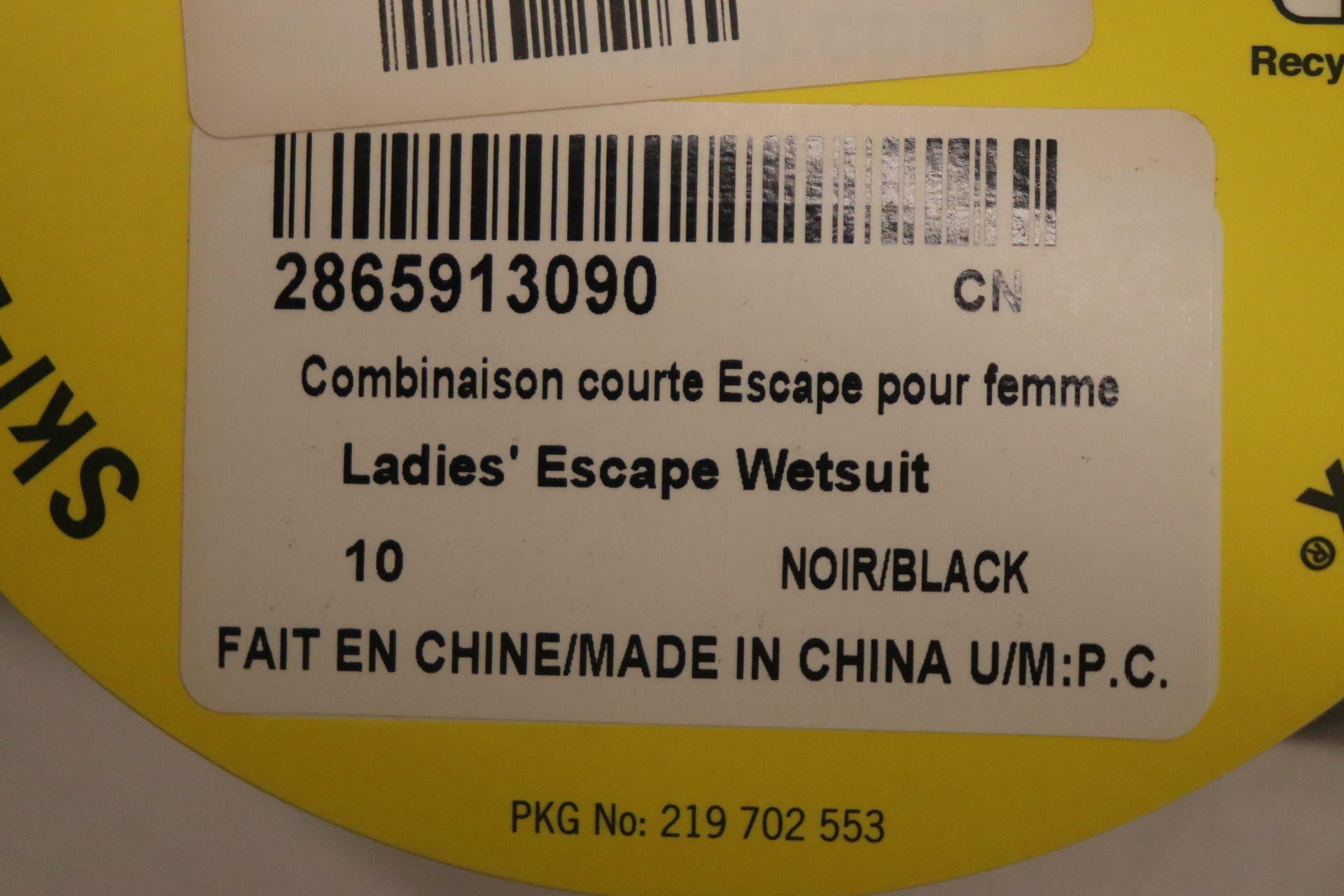 Sea-Doo Escape 2mm Neoprene Short Wetsuit Womens sz10 2865913090 - Open Box