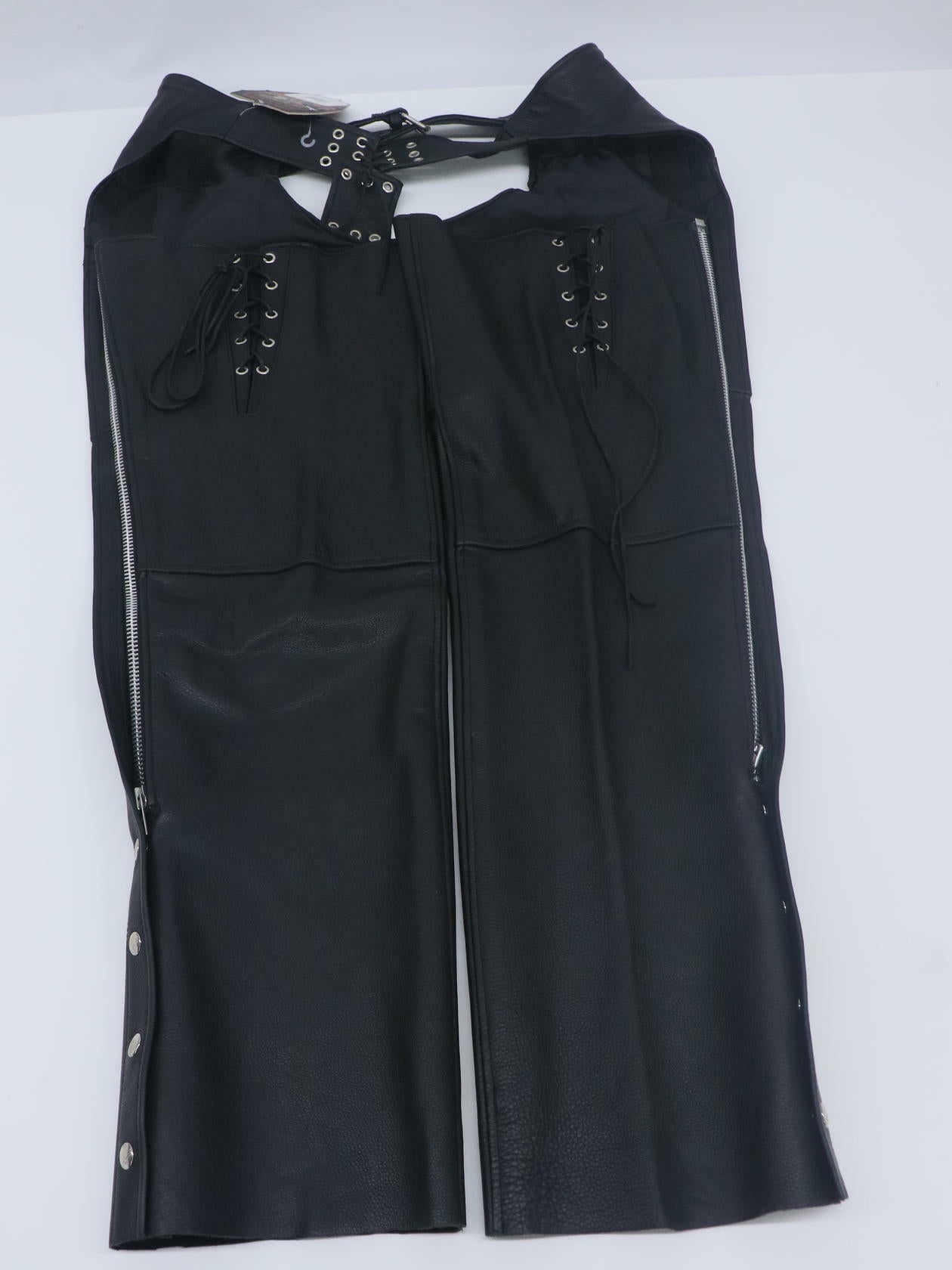 OPEN BOX - Milwaukee Leather Chaps w/Hip Pocket BLACK - WOMENS 4XL - ML1173-4X