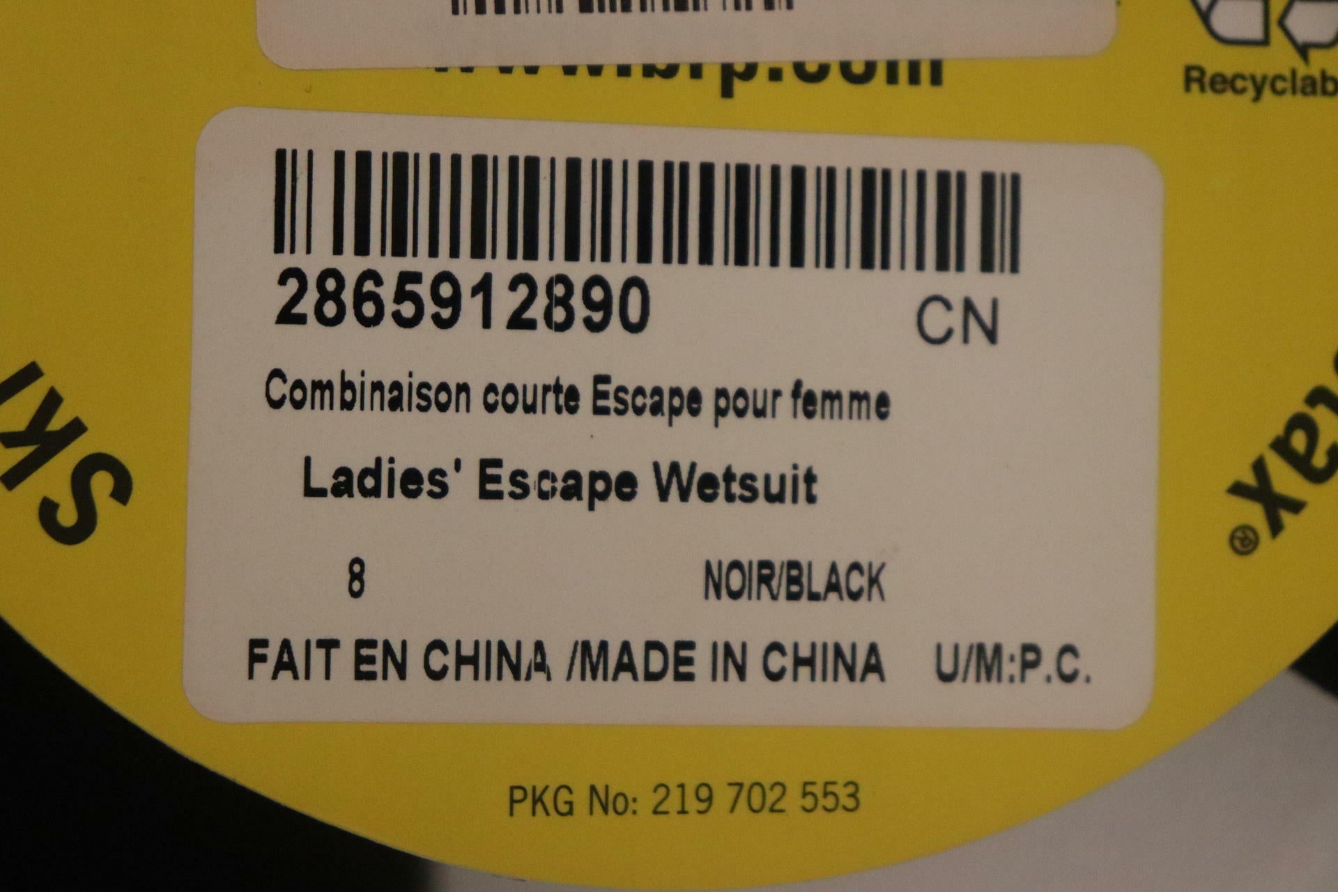Sea-Doo Escape Womens 2mm Neoprene Short Wetsuit Sz 8 2865912890 - Open Box