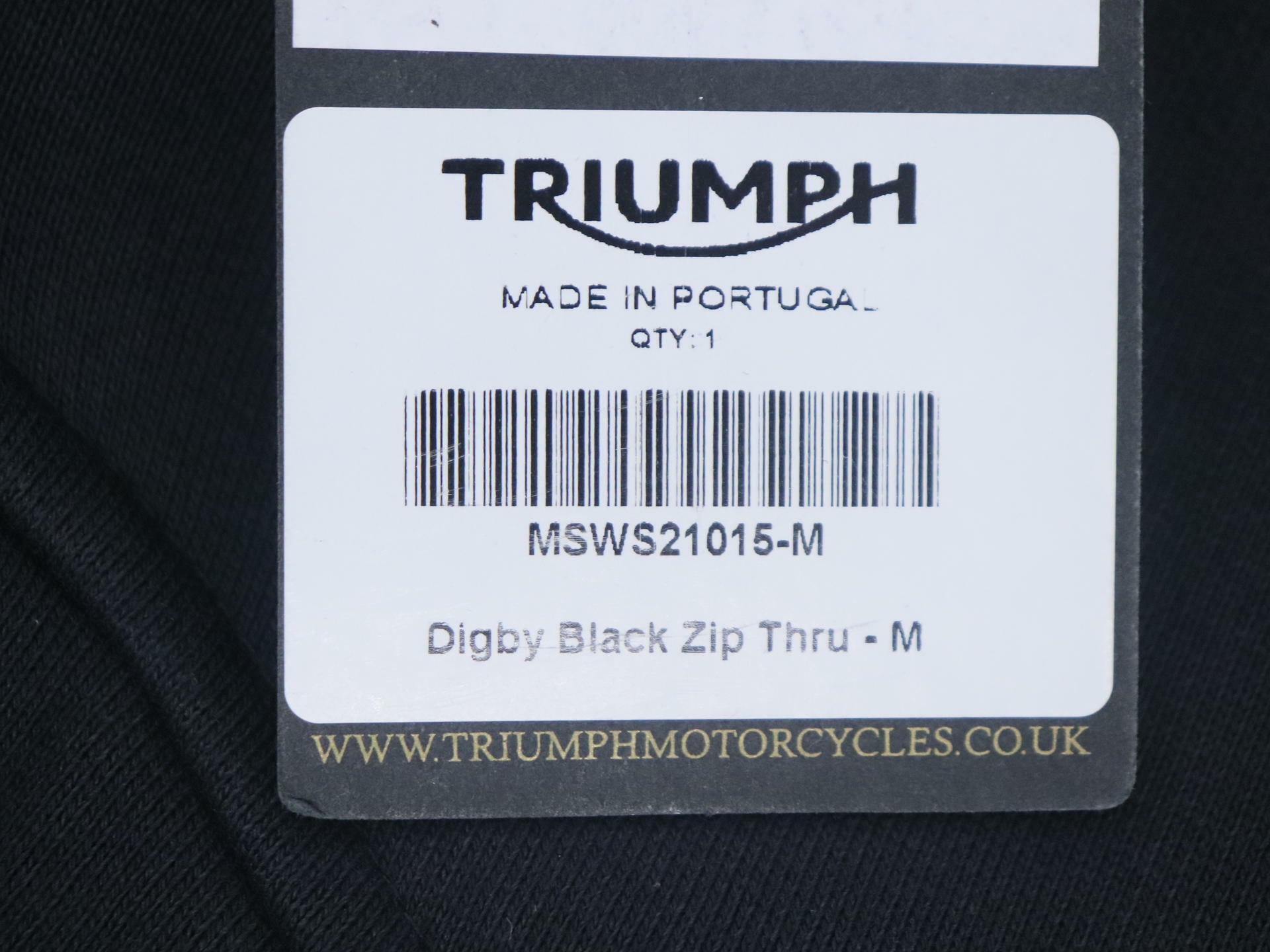 Triumph Digby Zip-Up Hoodie Sweatshirt Mens Medium MSWS21015-M -OPEN BOX