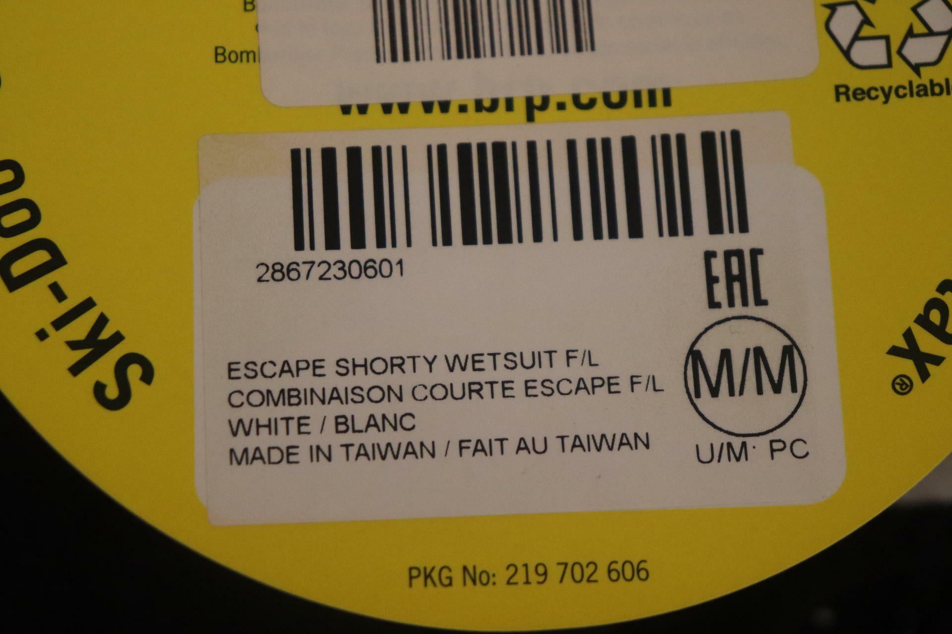 Sea-Doo Womens Escape Shorty Neoprene Wetsuit Medium 2867230601 - Open Box