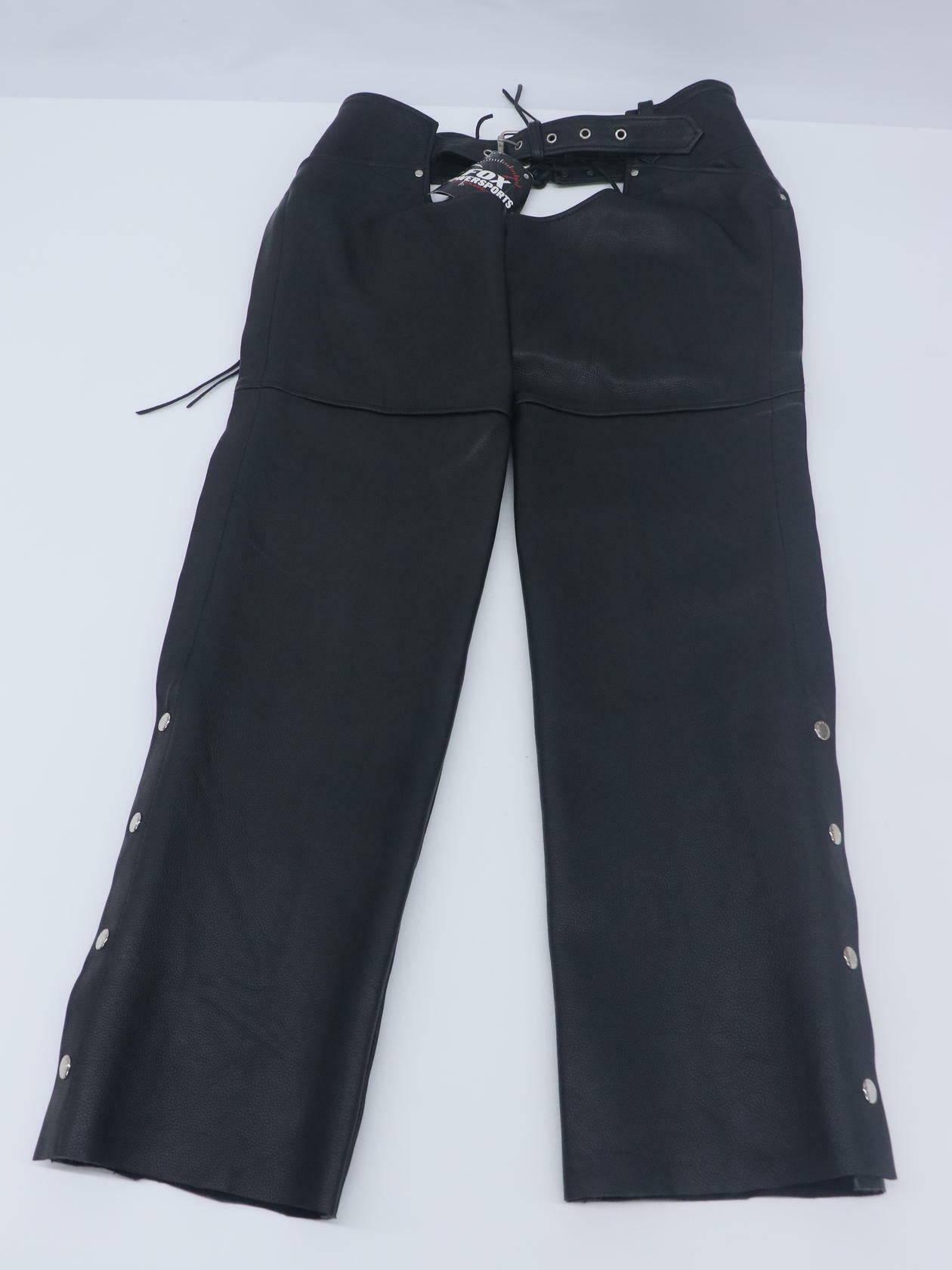 Milwaukee Leather Womens XL Black Leather Motorcycle Chaps ML1173-XL - Open Box