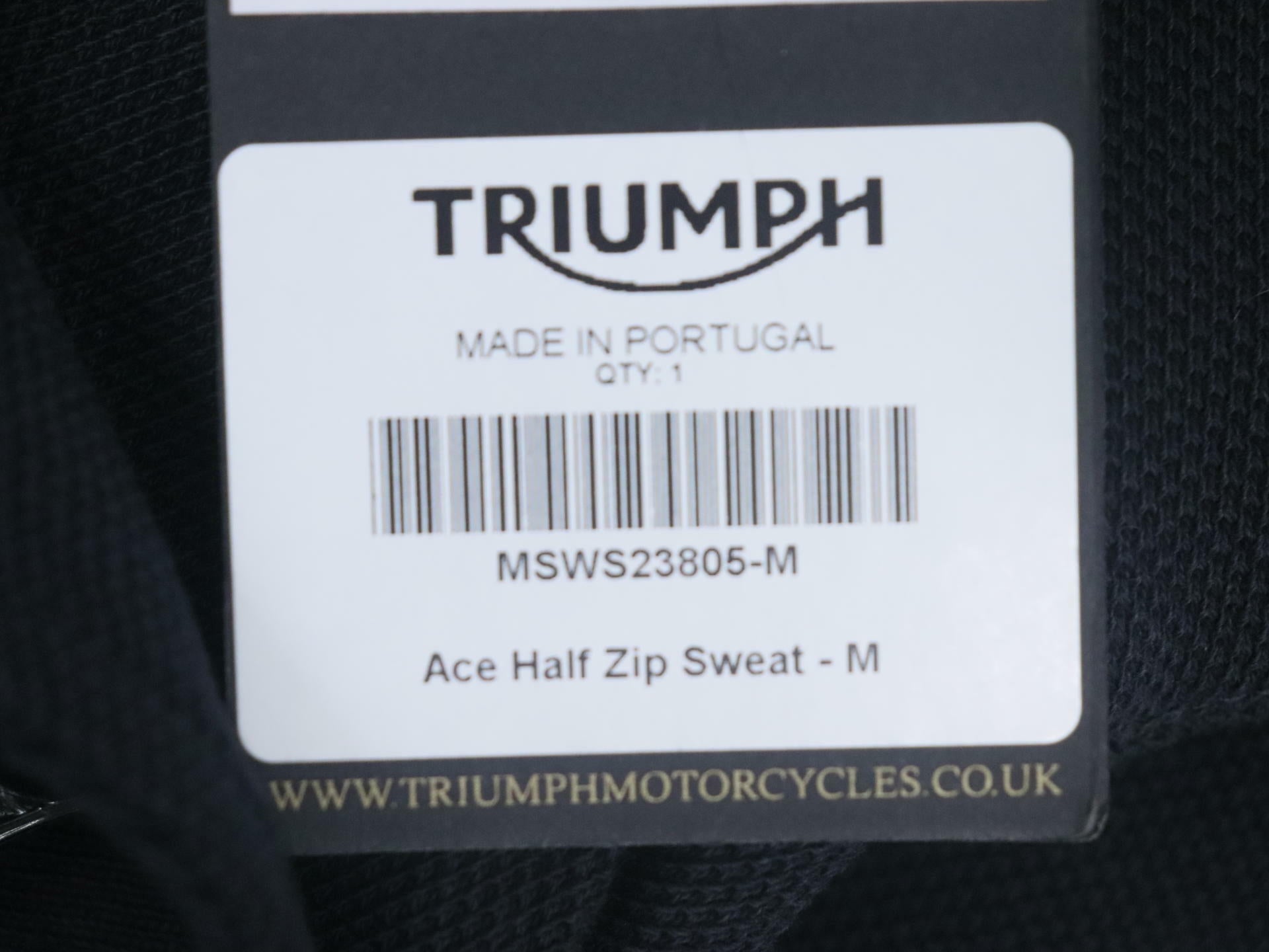 Triumph Ace Cafe Women's Quarter Zip Sweatshirt Medium MSWS23805-M -OPEN BOX