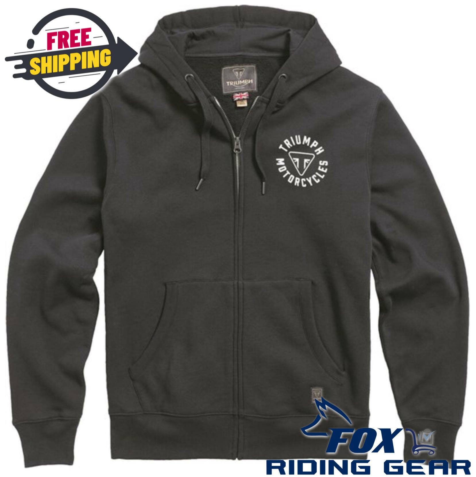 Triumph Digby Zip-Up Hoodie Sweatshirt Mens Medium MSWS21015-M -OPEN BOX