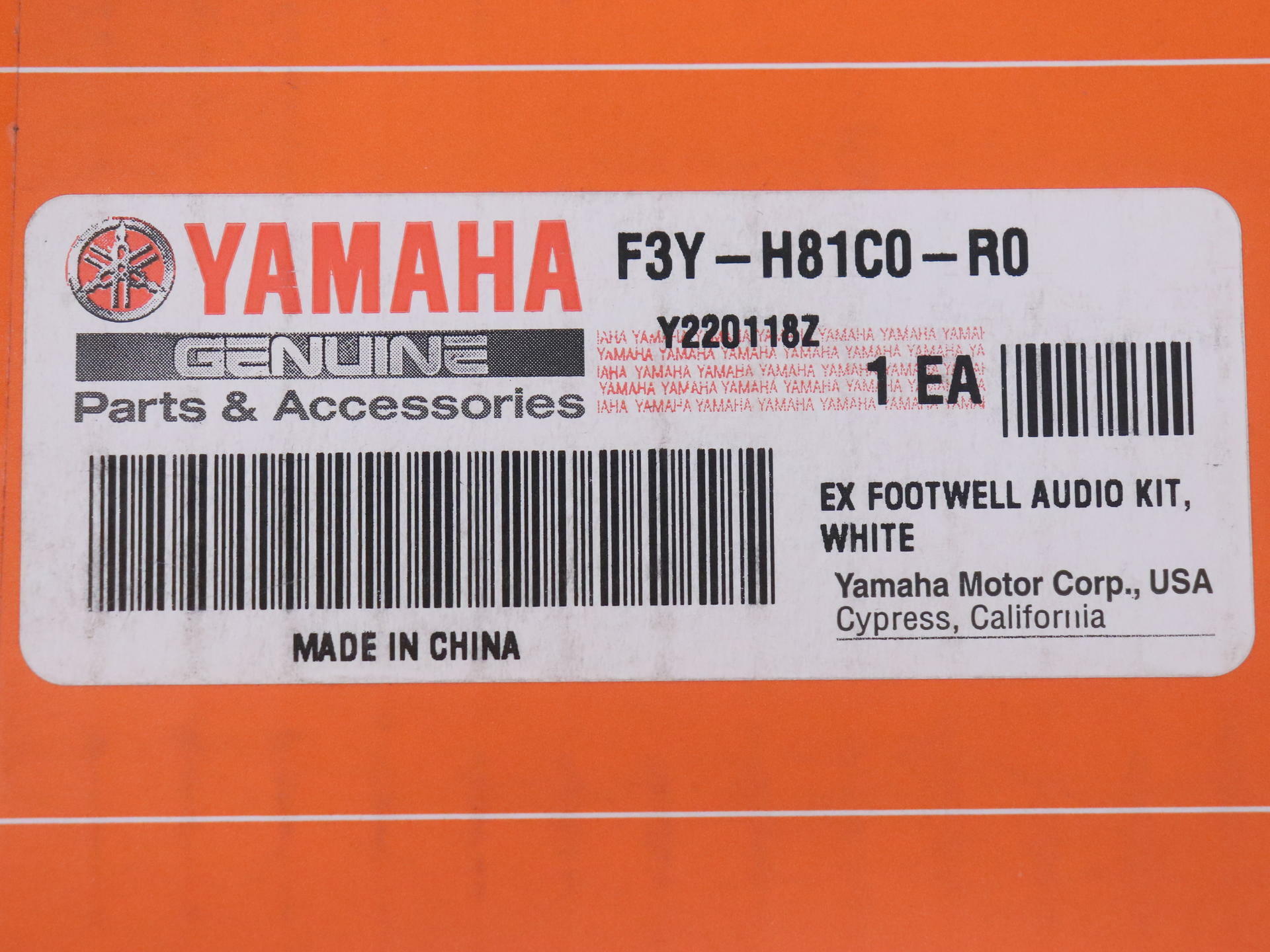 Yamaha EX JetBlaster Footwell Audio Speaker Kit F3Y-H81C0-R0-00 - Open Box