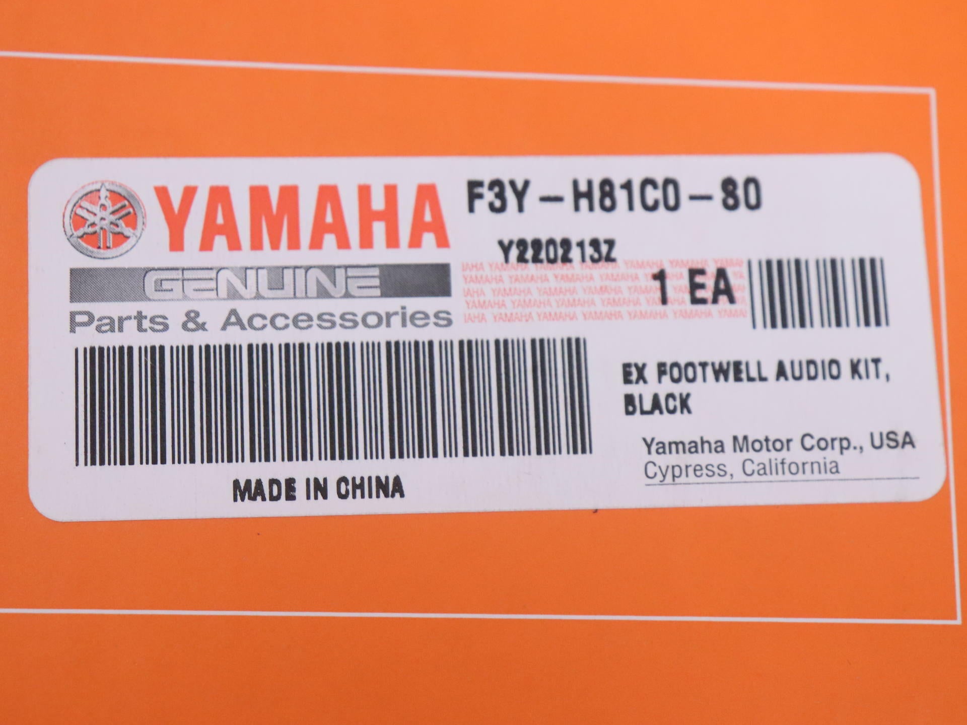 Yamaha EX JetBlaster Footwell Audio Speaker Kit F3Y-H81C0-S0-00 - Open Box