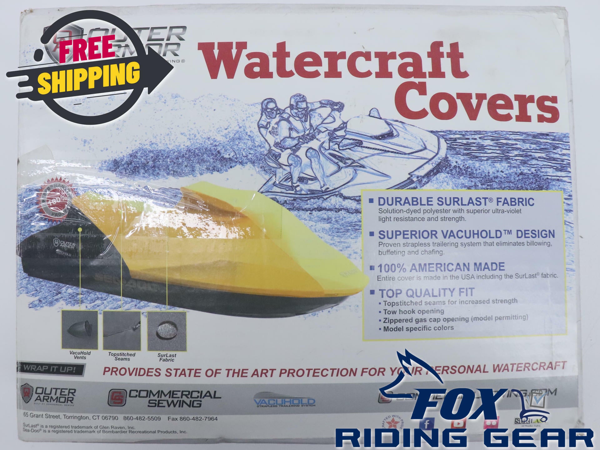 OPEN BOX - Outer Armor Watercraft Cover Gray Black - BRP 07-09 GTX - W2018-41-8