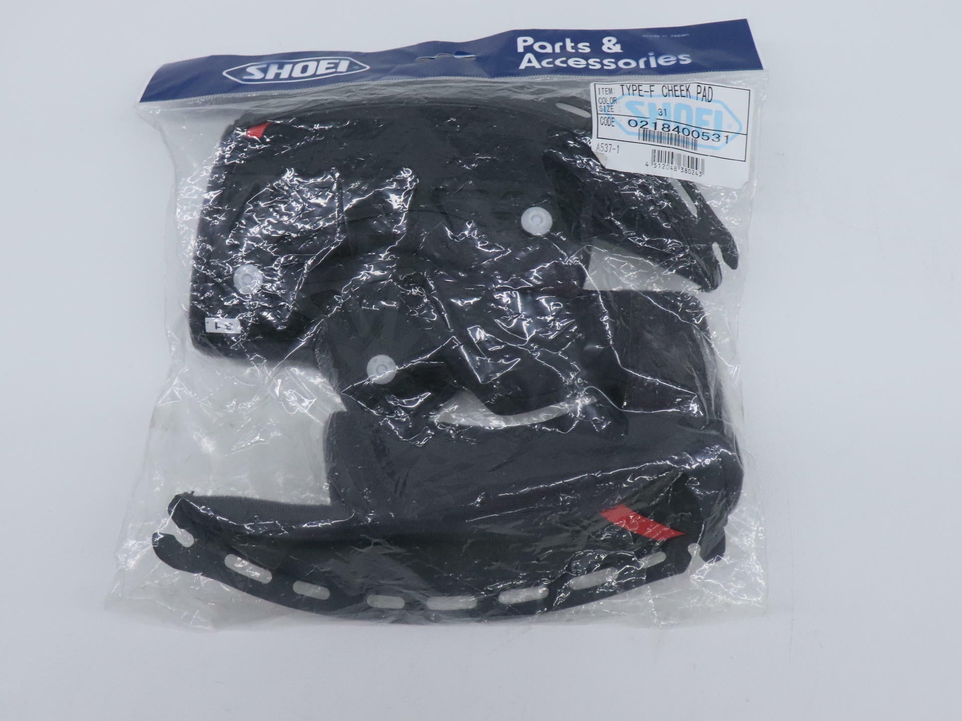 Shoei Cheek Pads Set 31mm - GT-AIR Helmets - 0218400531 - Open Box
