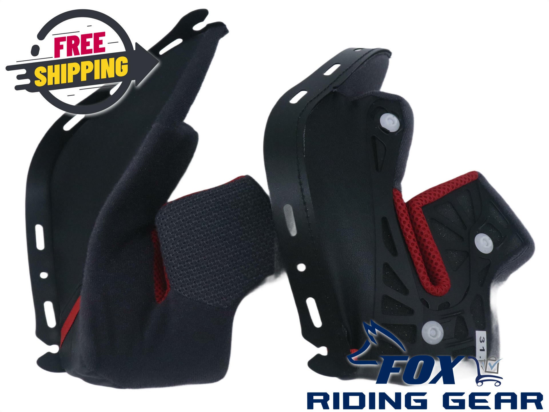 Shoei Cheek Pads Set 31mm - RF-1200 Helmets - 0209400531 - Open Box
