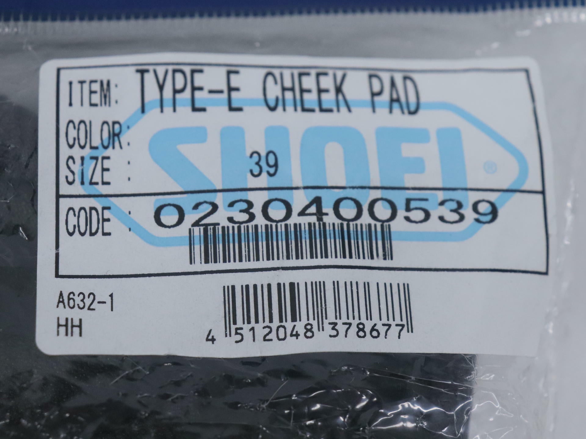 OPEN BOX - Shoei Cheek Pads Set 39mm - J-Cruise Helmet - 0230400539