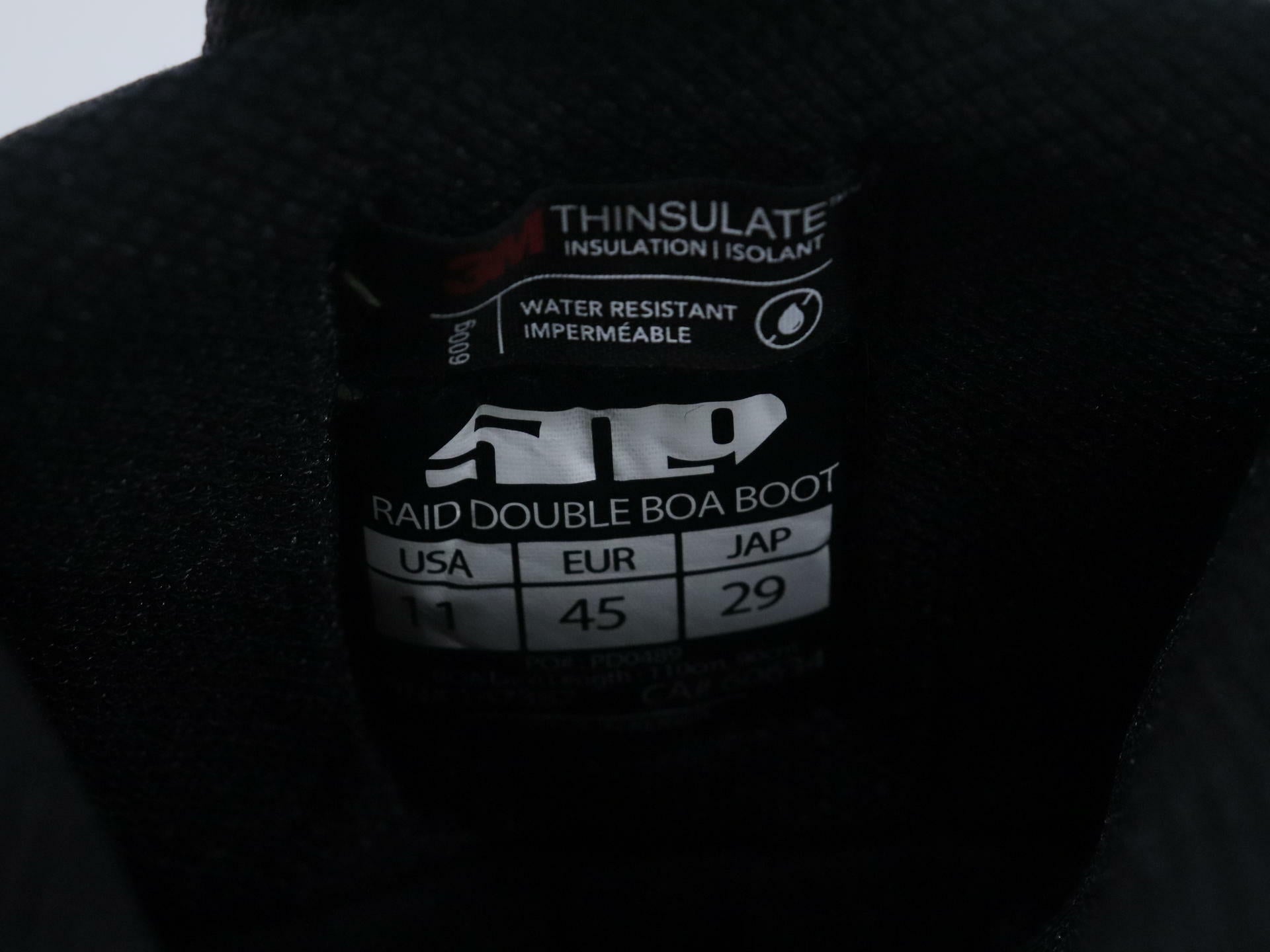 OPEN BOX - 509 Raid Boot Double Boa Snow Black Ops MENS sz11 - F06000101-011-051