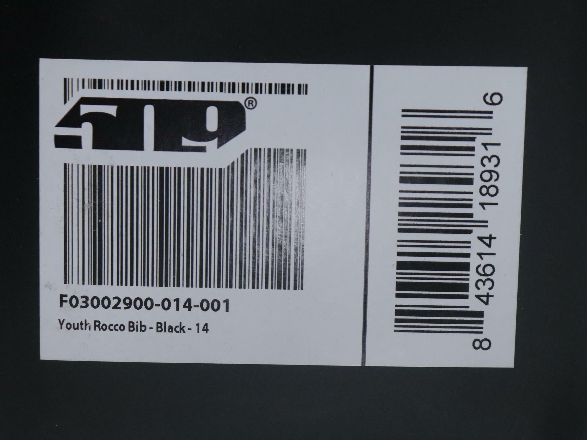 OPEN BOX - 509 Rocco Bib Insulated Snow BLACK- YOUTH sz14 - F03002900-014-001