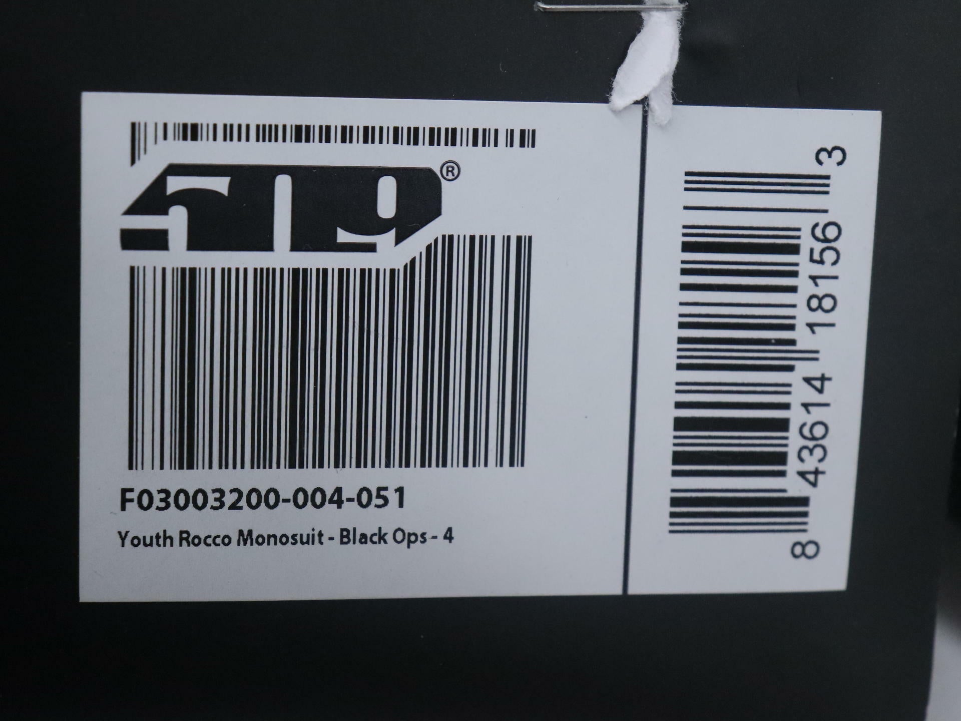 509 Mono Suit Insulated Snow BLACK- YOUTH sz4 - F03003200-004-051 - Open Box
