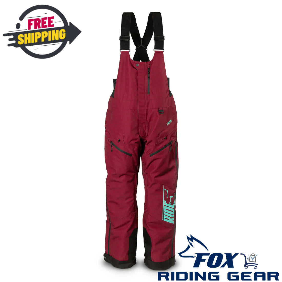 OPEN BOX - 509 Range BIB Insulated MAROON - WOMENS XL - F03002500-150-101
