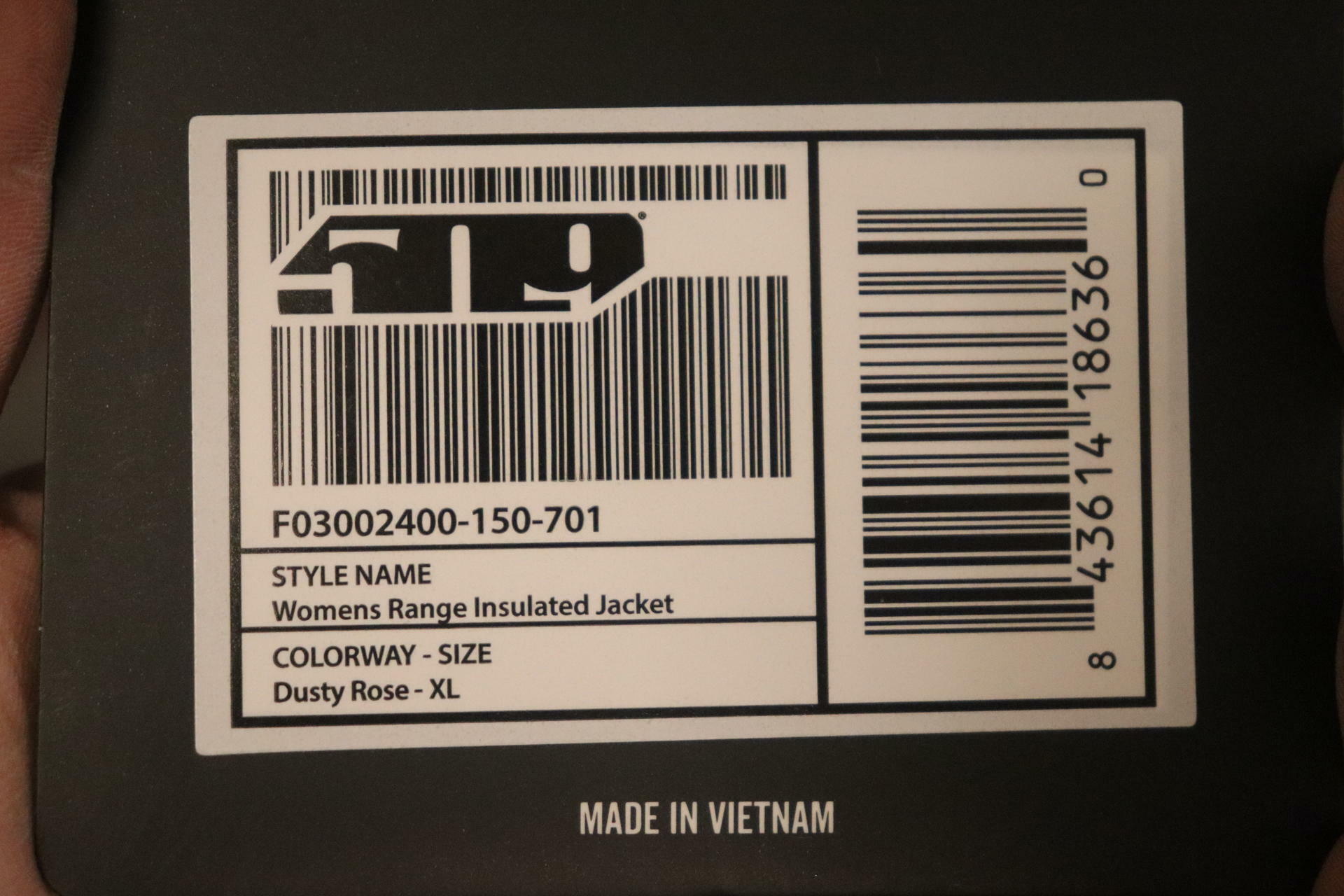 OPEN BOX - 509 Range Jacket Insulated DUSTY ROSE - WOMENS XL - F03002400-150-701