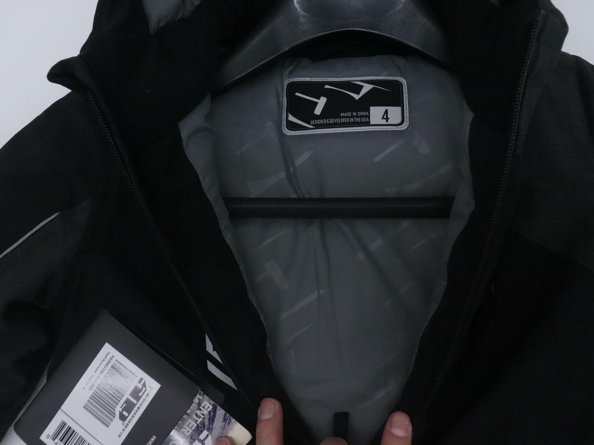 OPEN BOX - 509 Rocco Jacket Insulated Coat BLACK- YOUTH sz4 - F03003100-004-051