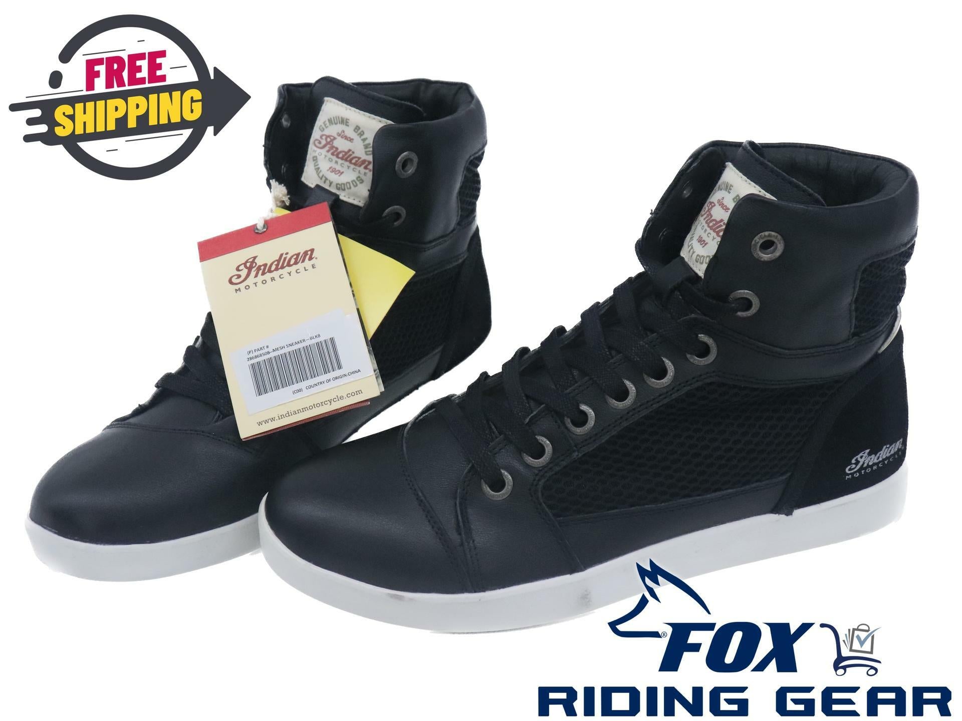 Indian Motorcycle Men's Mesh Sneakers Black Size 8 286868508 - Open Box