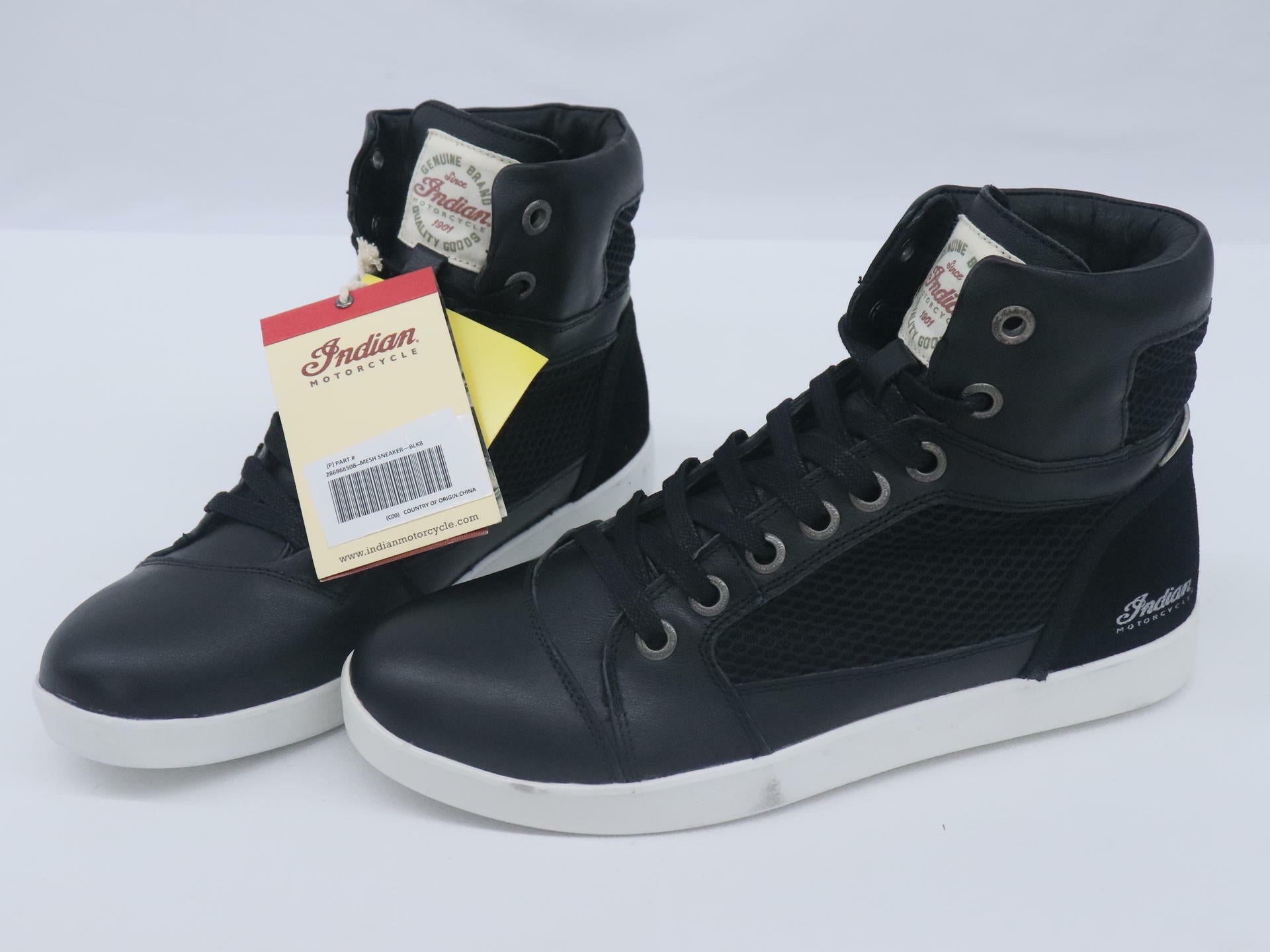 Indian Motorcycle Men's Mesh Sneakers Black Size 8 286868508 - Open Box