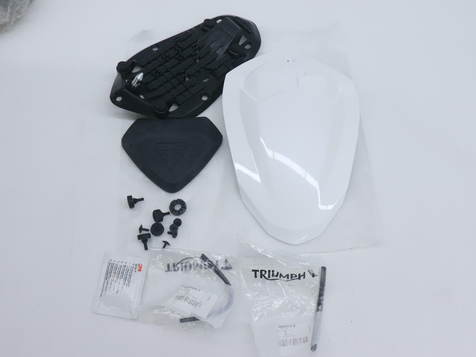 OPEN BOX - OEM Triumph Rear Seat Cowl Crystal WHITE- Street Triple - A9708386-NW
