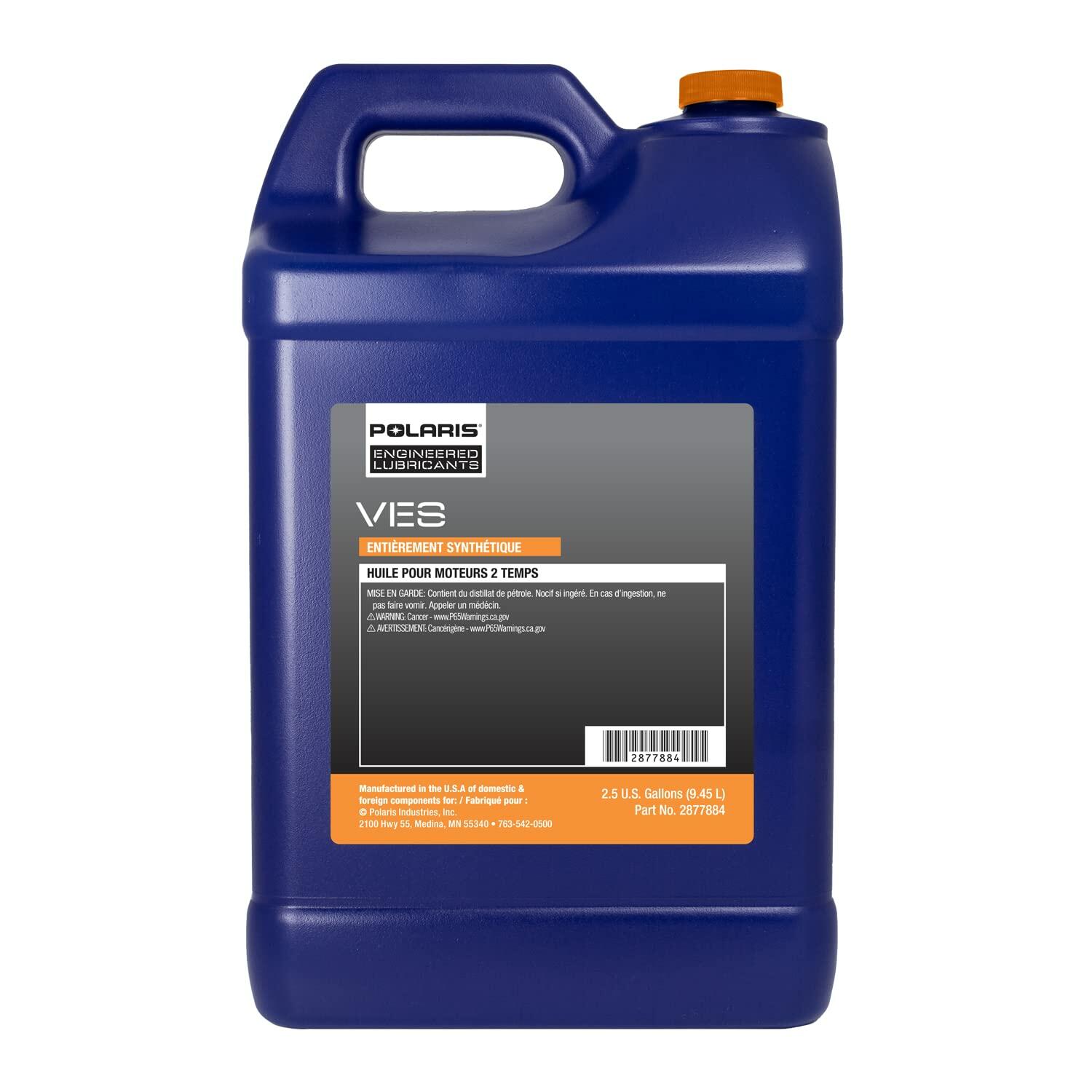 Polaris OEM VES Full Synthetic 2-Cycle Snowmobile Oil 2.5 Gal 2877884