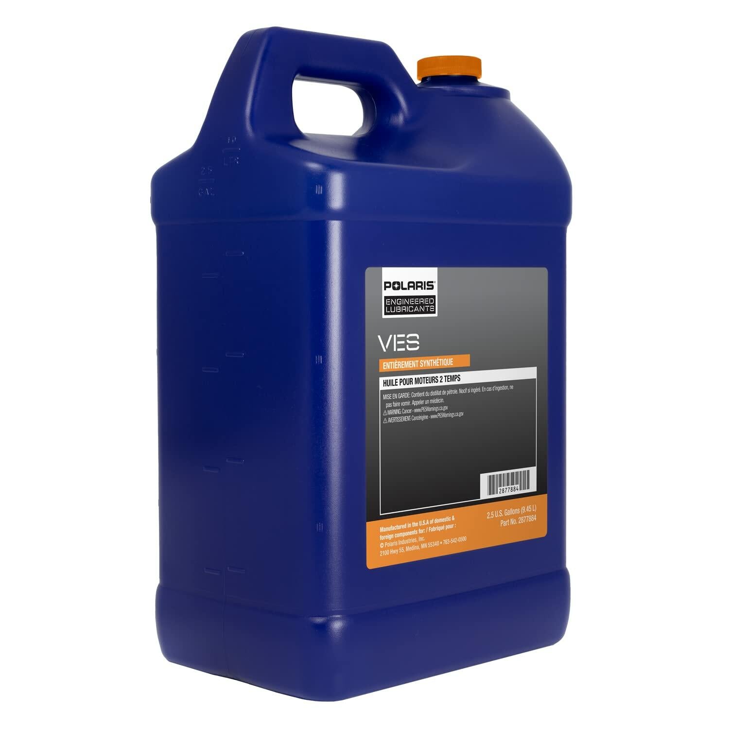 Polaris OEM VES Full Synthetic 2-Cycle Snowmobile Oil 2.5 Gal 2877884