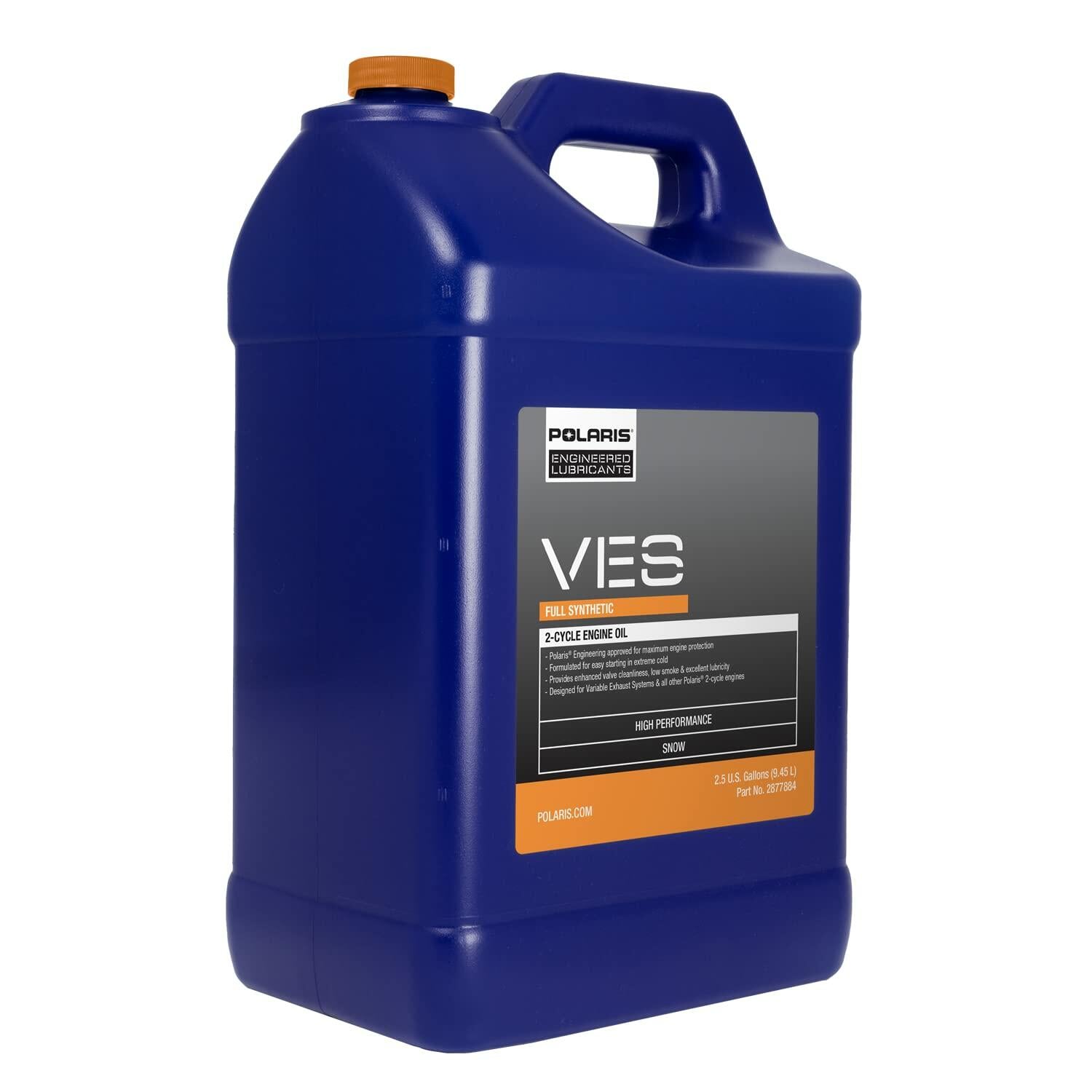 Polaris OEM VES Full Synthetic 2-Cycle Snowmobile Oil 2.5 Gal 2877884