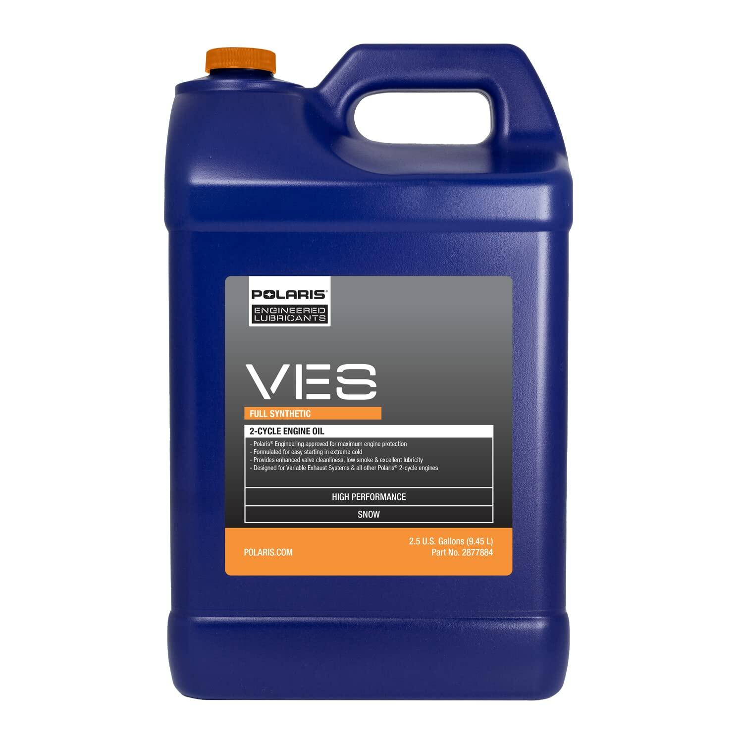 Polaris OEM VES Full Synthetic 2-Cycle Snowmobile Oil 2.5 Gal 2877884