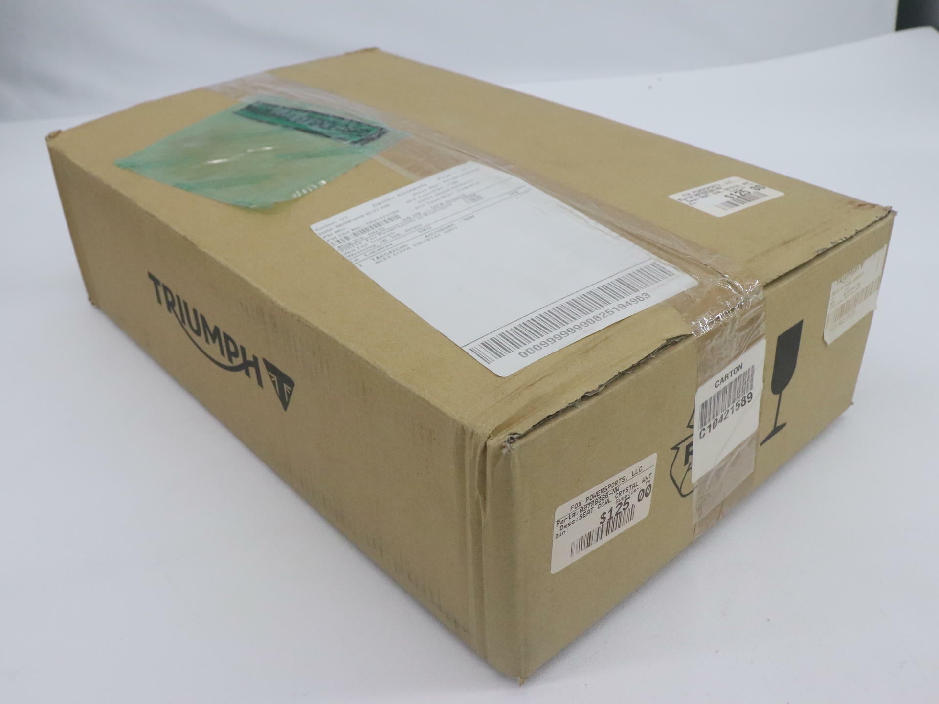 OPEN BOX - OEM Triumph Rear Seat Cowl Crystal WHITE- Street Triple - A9708386-NW