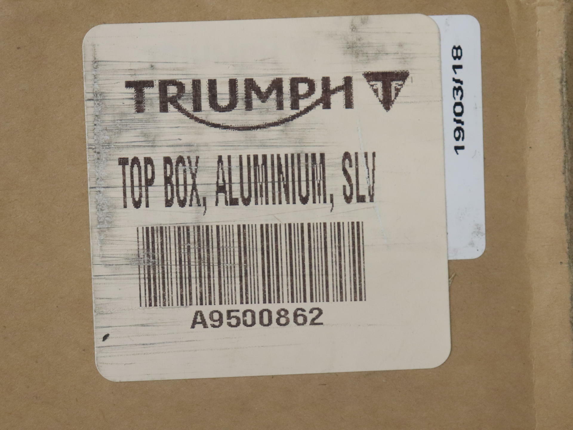 OPEN BOX - OEM Triumph Aluminum Top Box Storage - Tiger Explorer - A9500862