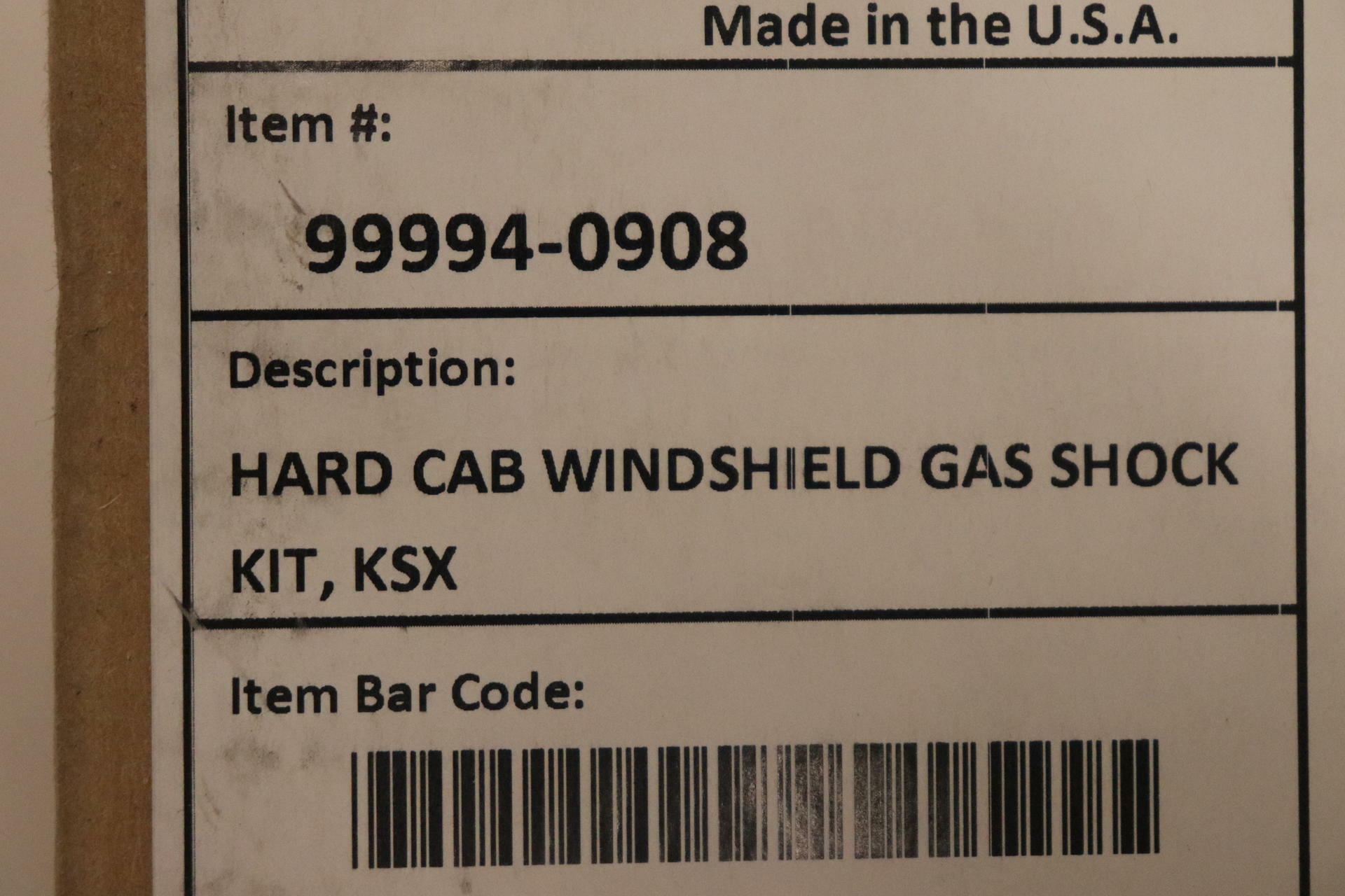OPEN BOX - OEM Kawasaki Windshield Gas Shock Set - 17-26 Mule SX - 99994-0908
