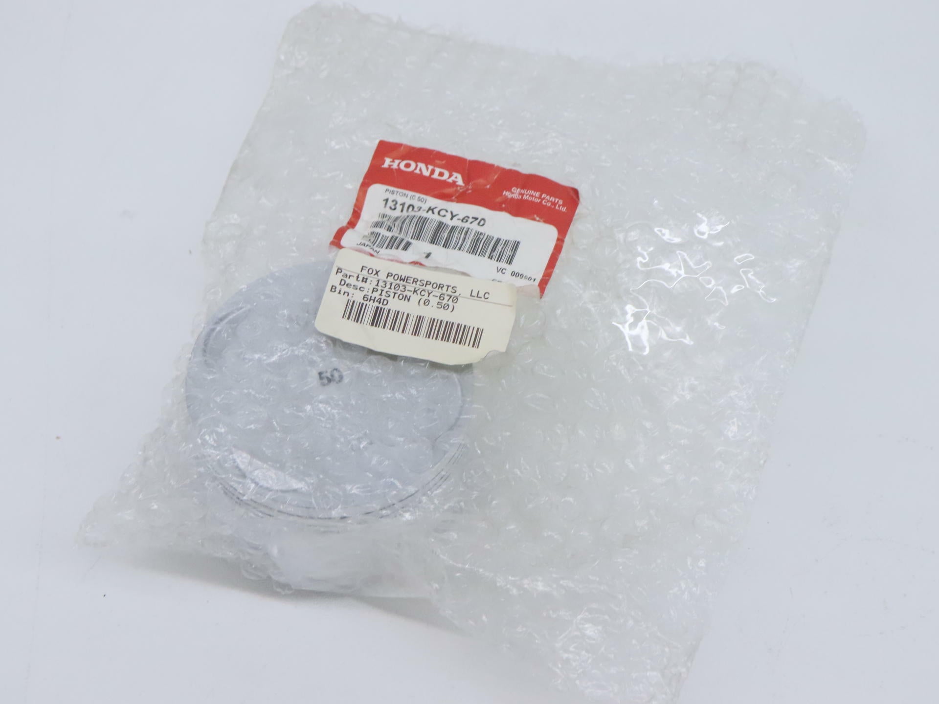 OPEN BOX - OEM Honda Piston +0.50mm OVERSIZED - 96-04 XR400R - 13103-KCY-670