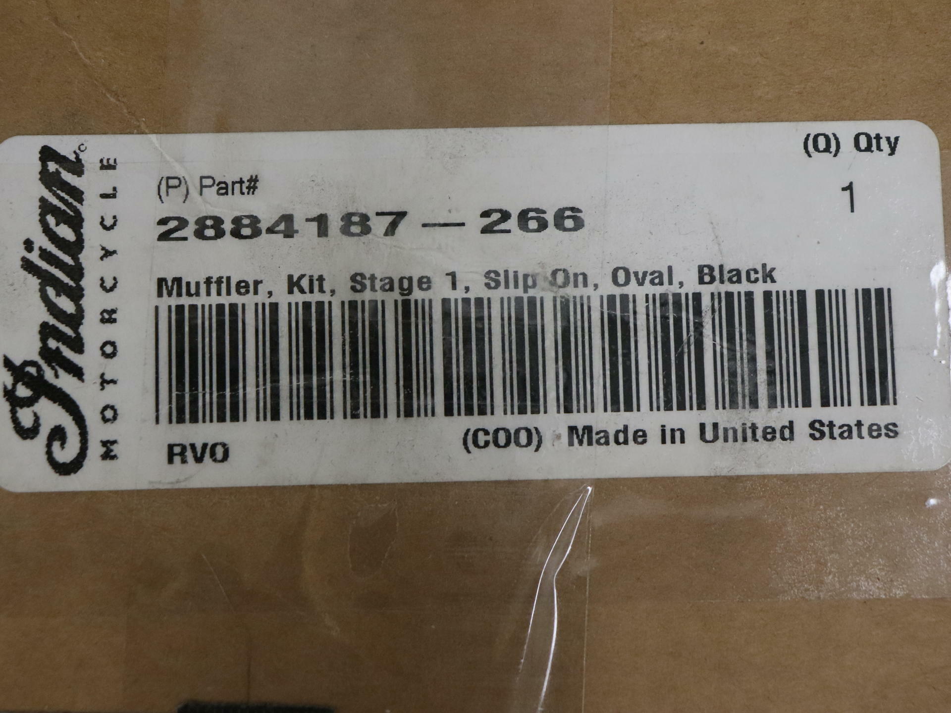 OPEN BOX - OEM Indian Slip-on Muffler Kit Stage 1- Chief Roadmaster- 2884187-266