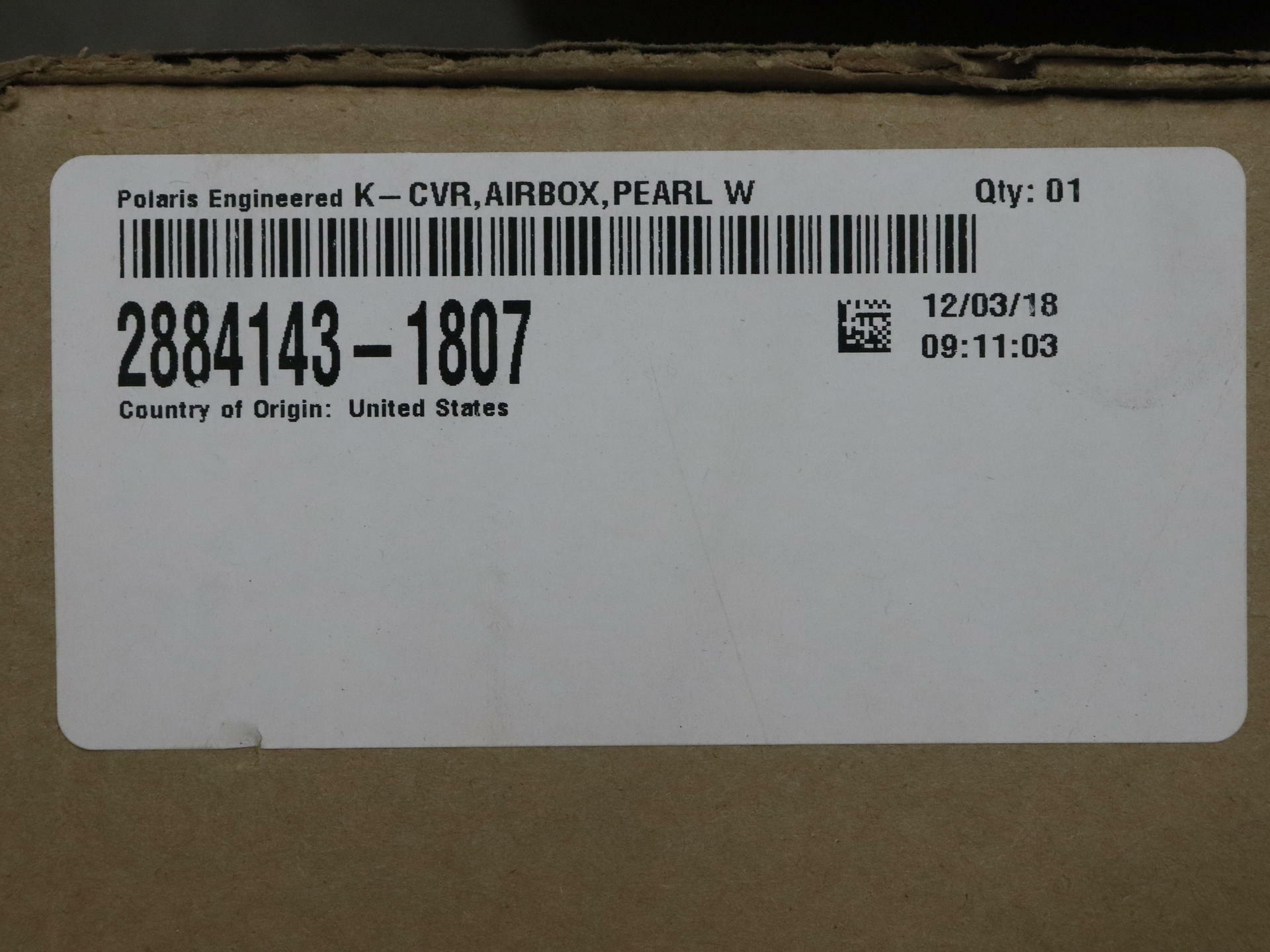 Indian FTR1200 Tank Cover Gloss Pearl White 19-24 OEM 2884143-1807 - Open Box