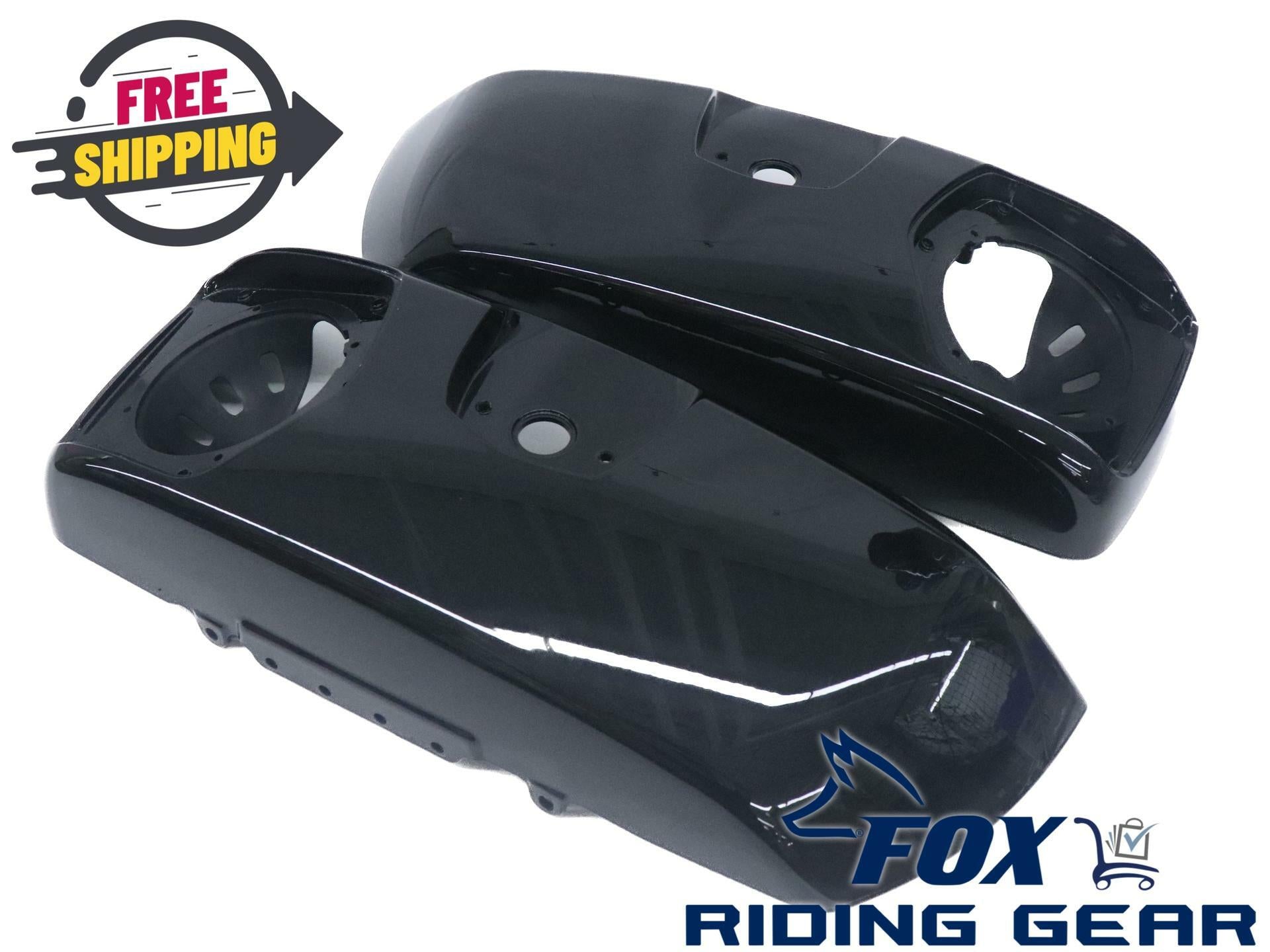 OEM Indian PowerBand Audio Saddlebag Lid Set BLACK PEARL- 2883666-666 - Open Box